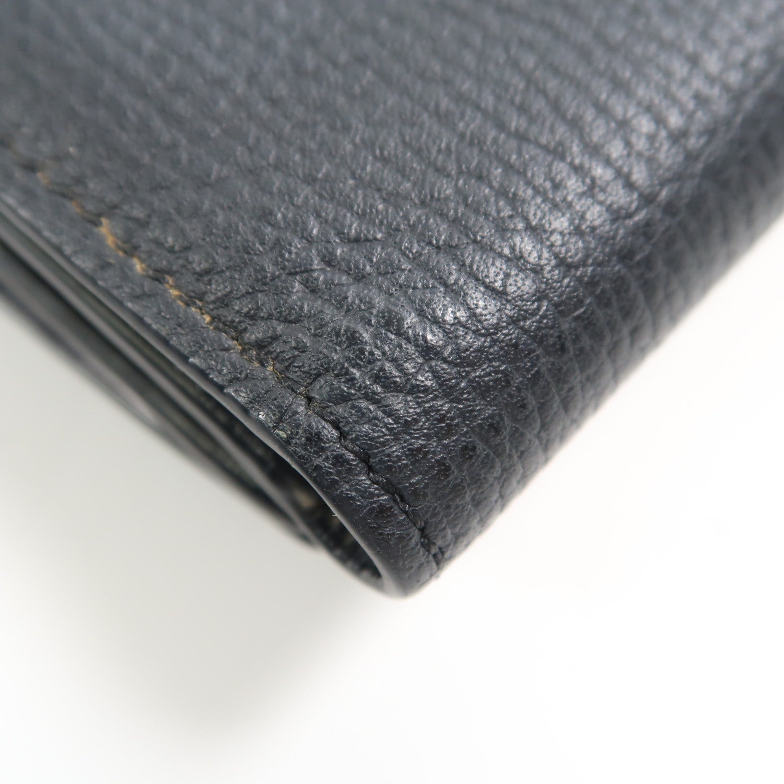 LOEWE SHW Anagram Trifold Wallet C821TR2X16 Calfskin Leather Black