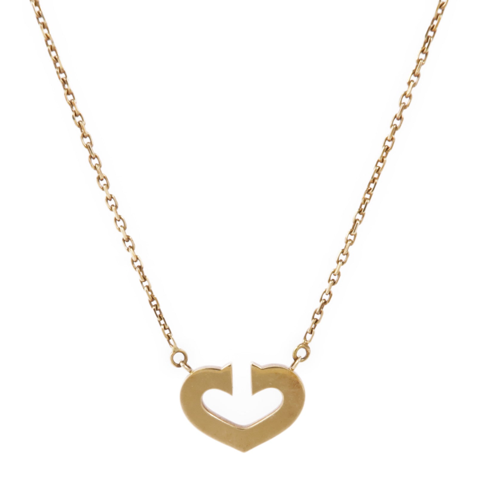 CARTIER【激減優惠】 18K黃金C Heart Necklace項鍊