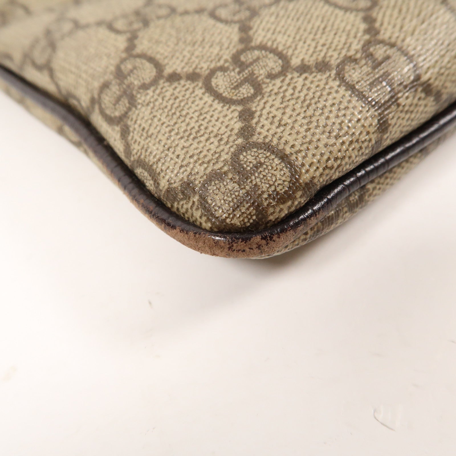 GUCCI 塗層帆布Tote Bag銀扣手挽袋啡色