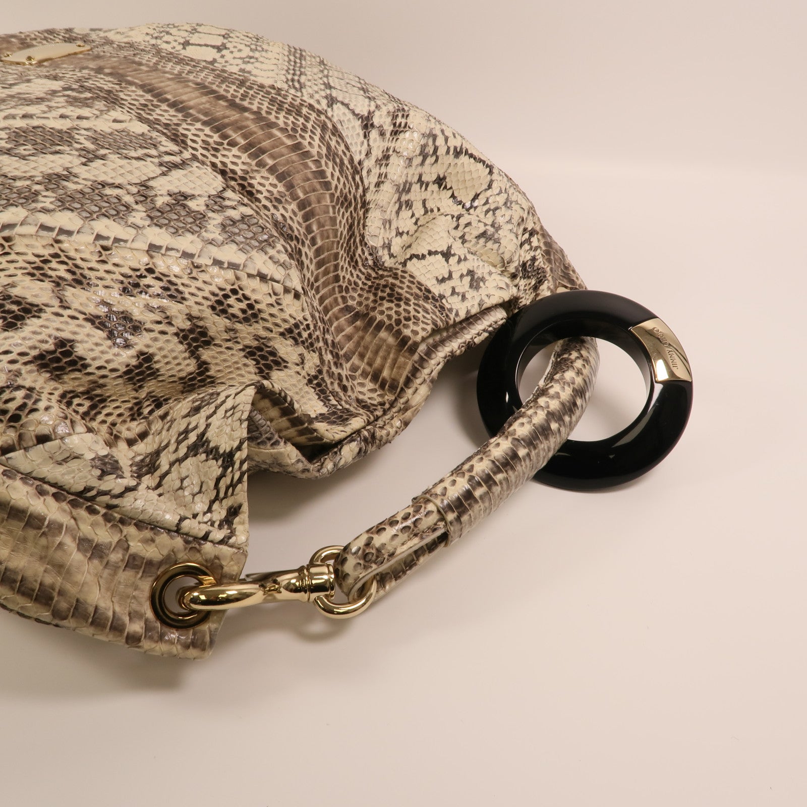 JIMMY CHOO 蛇皮皮革Hand Bag金扣手挽袋