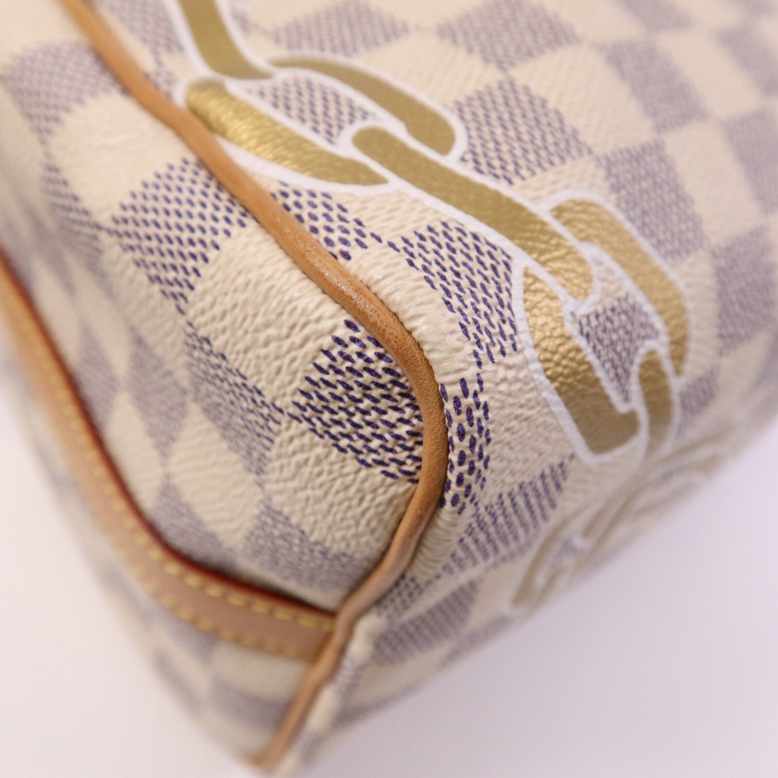 LOUIS VUITTON Damier Azur Speedy Boudouliere 25金扣手挽肩背兩用袋