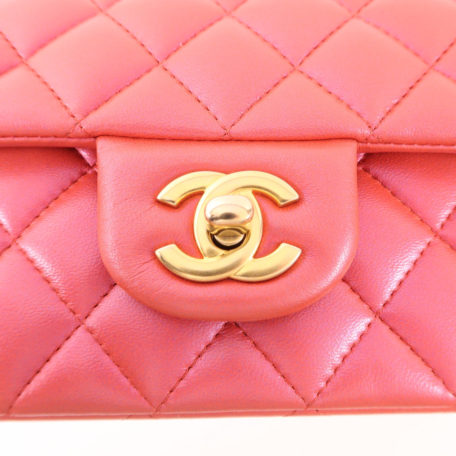 CHANEL 羊皮皮革Mini Flap Bag金扣手挽肩背兩用袋