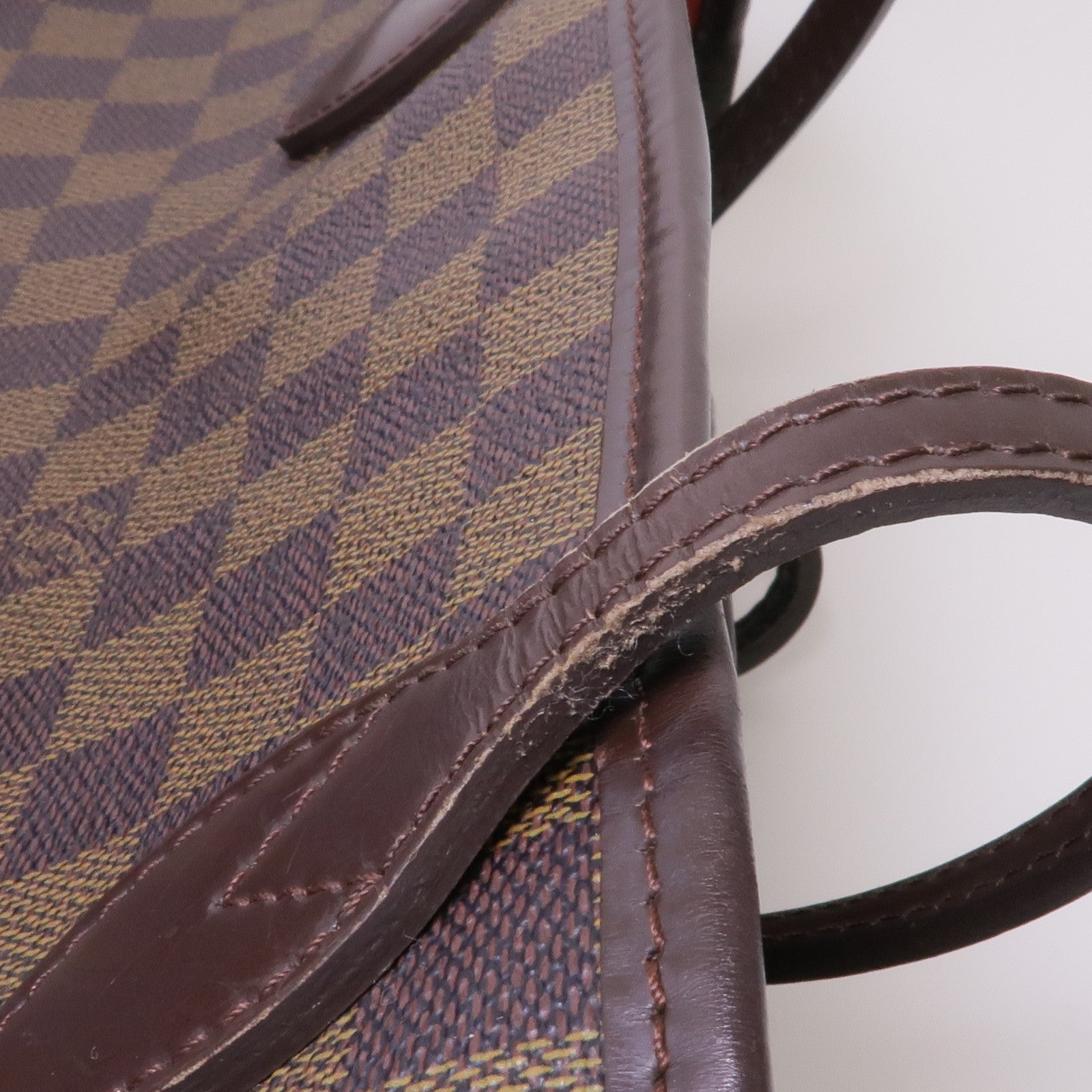 LOUIS VUITTON Damier Neverfull MM金扣肩背袋/手挽袋