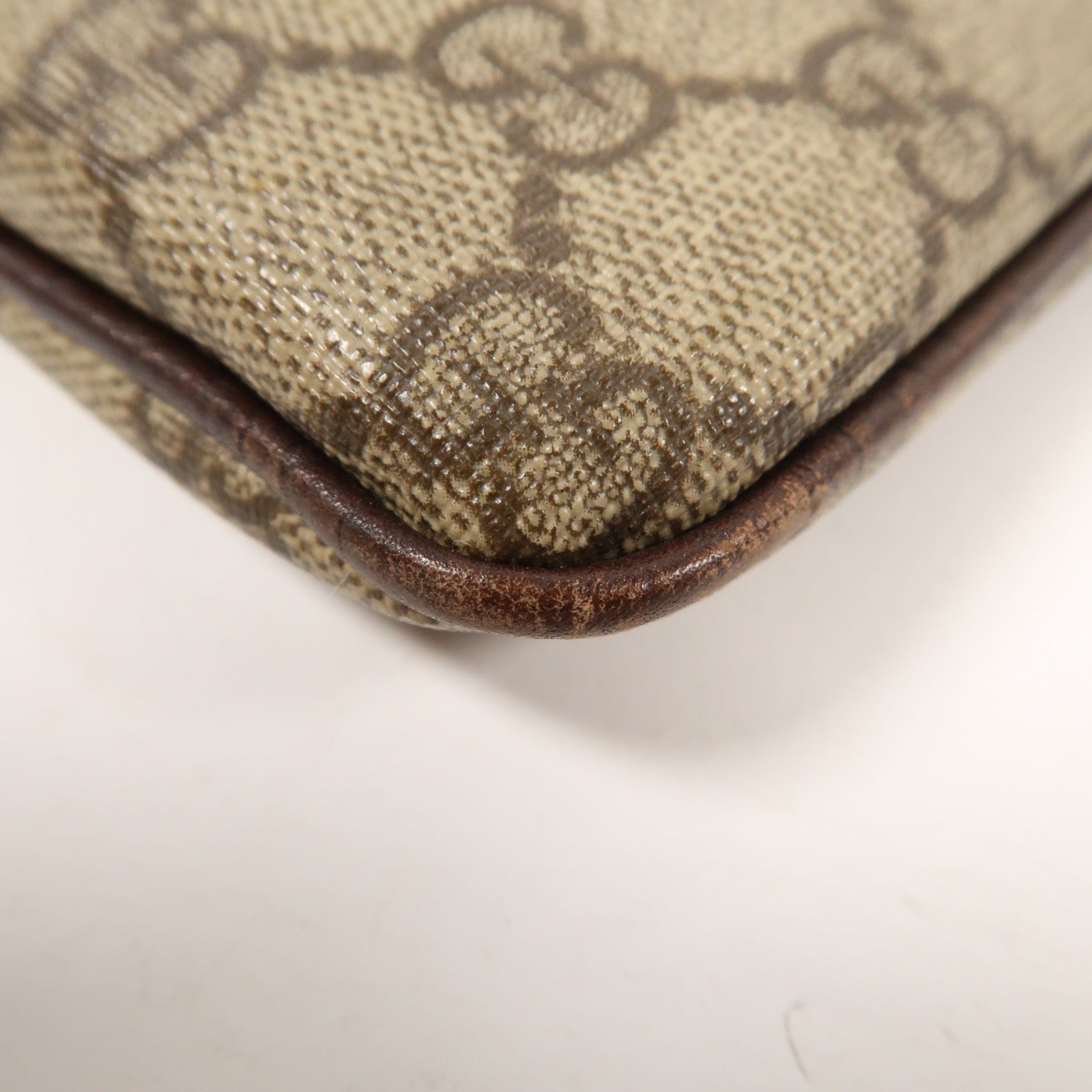 GUCCI 塗層帆布Tote Bag銀扣手挽袋啡色