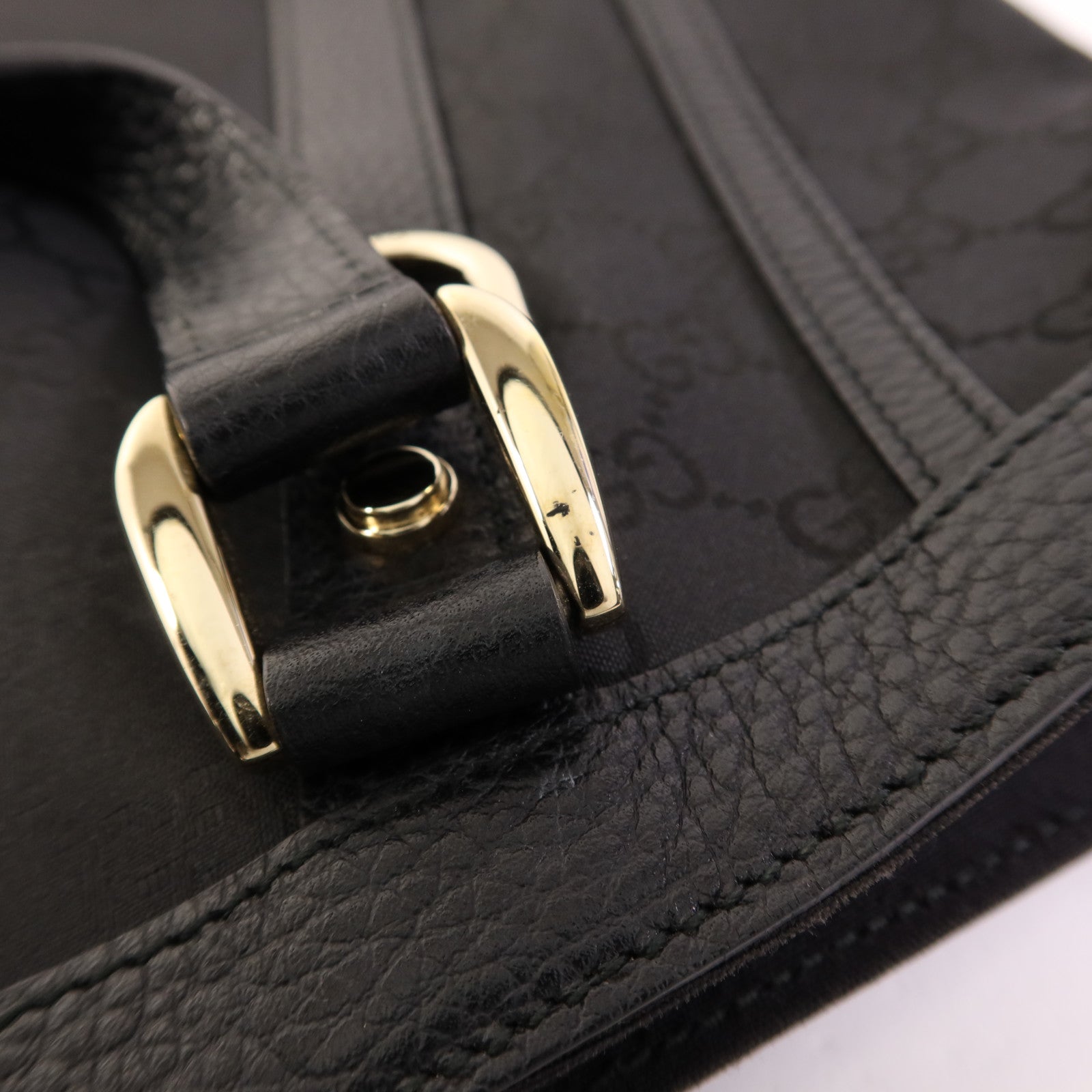 GUCCI 尼龍Shoulder Tote金扣肩背袋/手挽袋