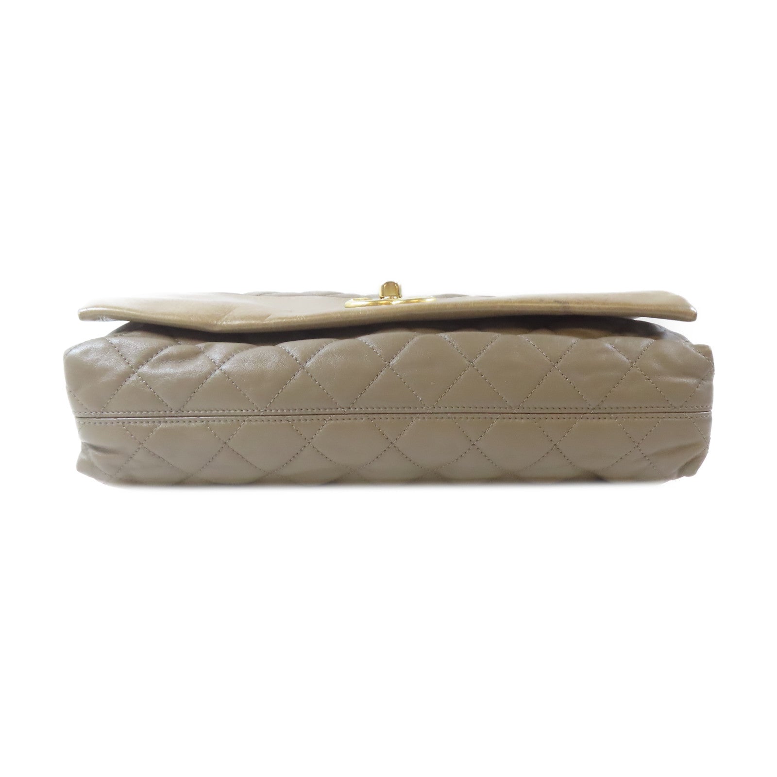 CHANEL 【激減優惠】菱格牛皮皮革Chain Shoulder Bag金扣鏈帶肩背袋啡色