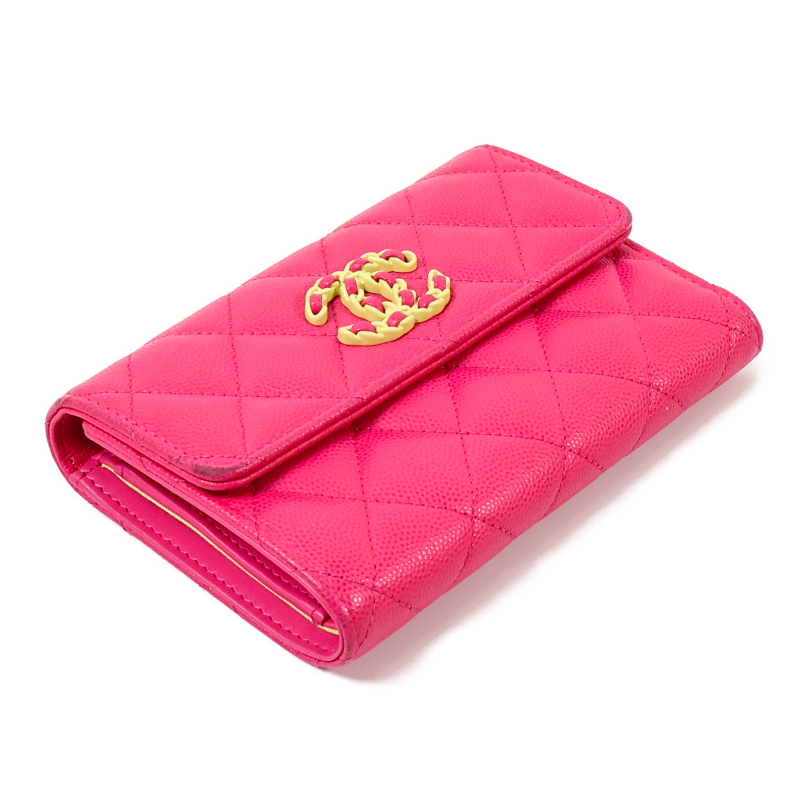 CHANEL 牛皮皮革C19 Medium Flap錢包