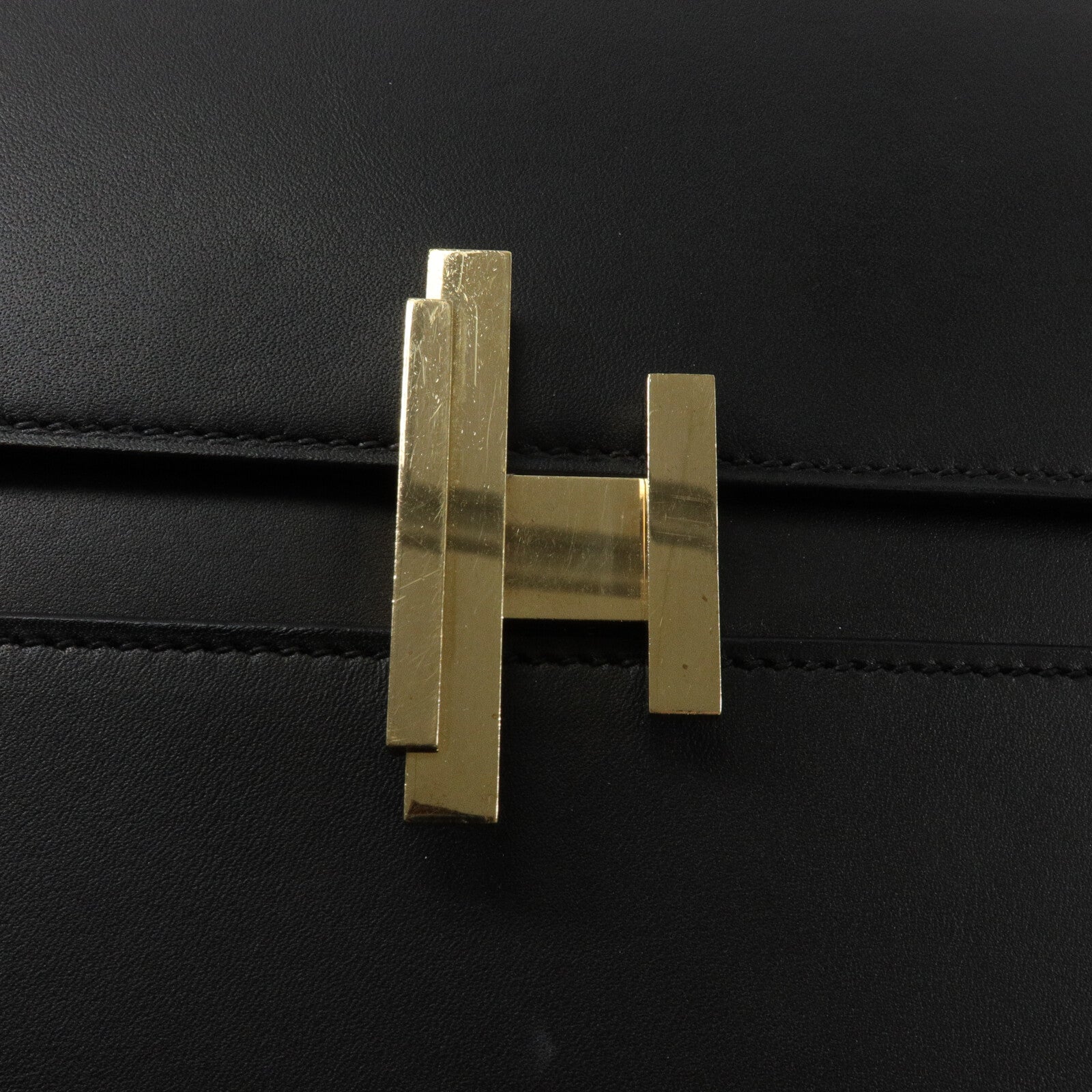 HERMES Tadelakt皮革Cinhetic Bag手挽肩背兩用袋Noir
