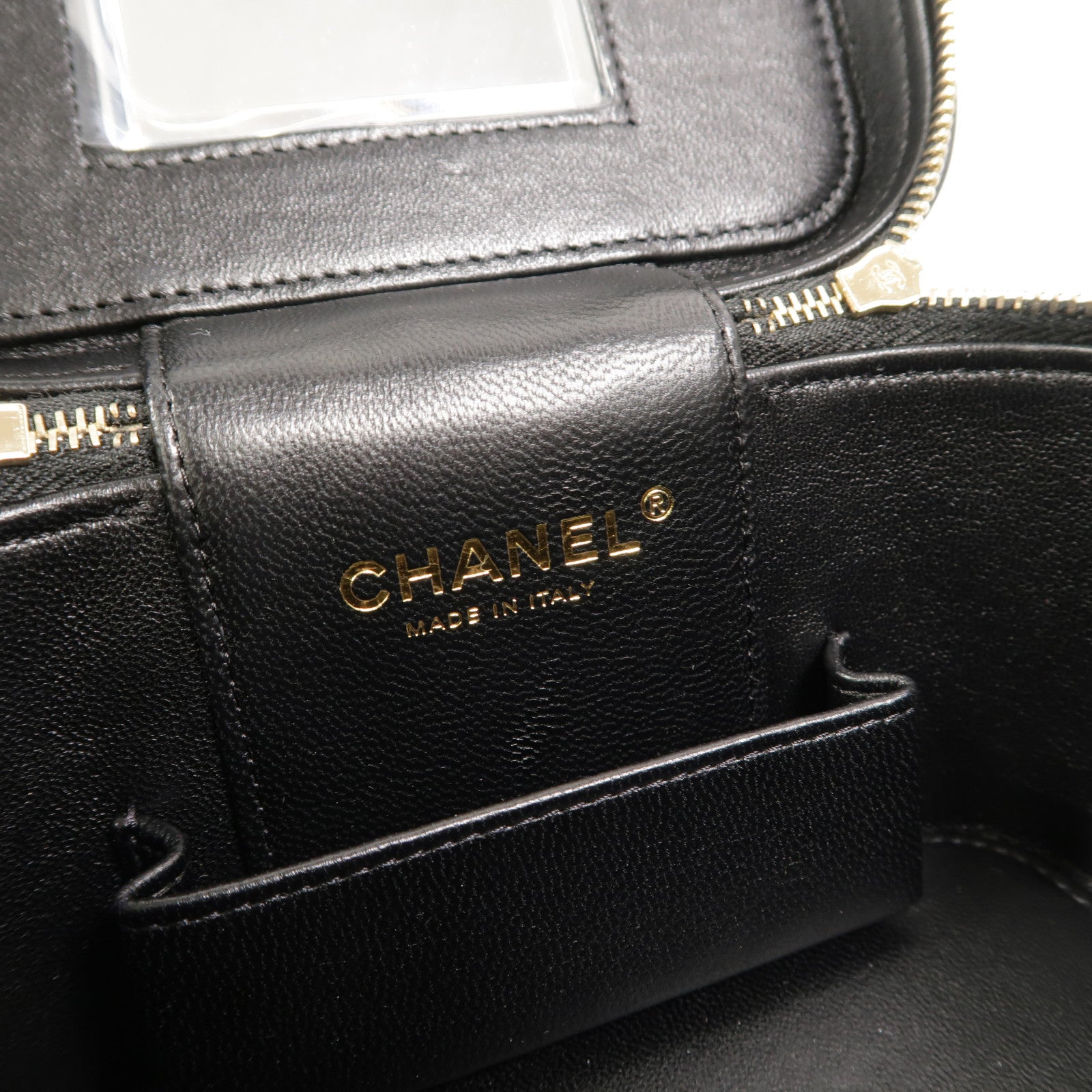 CHANEL 羊皮皮革Vanity Case With Top Handle鏈帶手挽肩背兩用袋