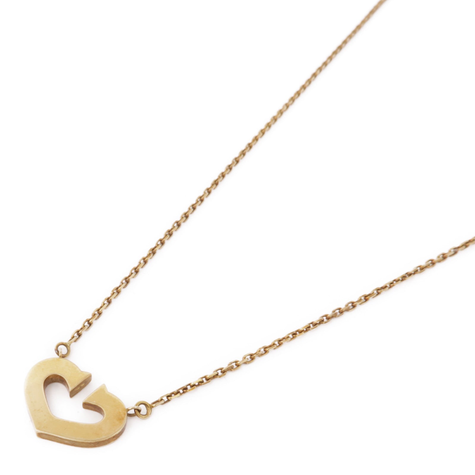 CARTIER【激減優惠】 18K黃金C Heart Necklace項鍊