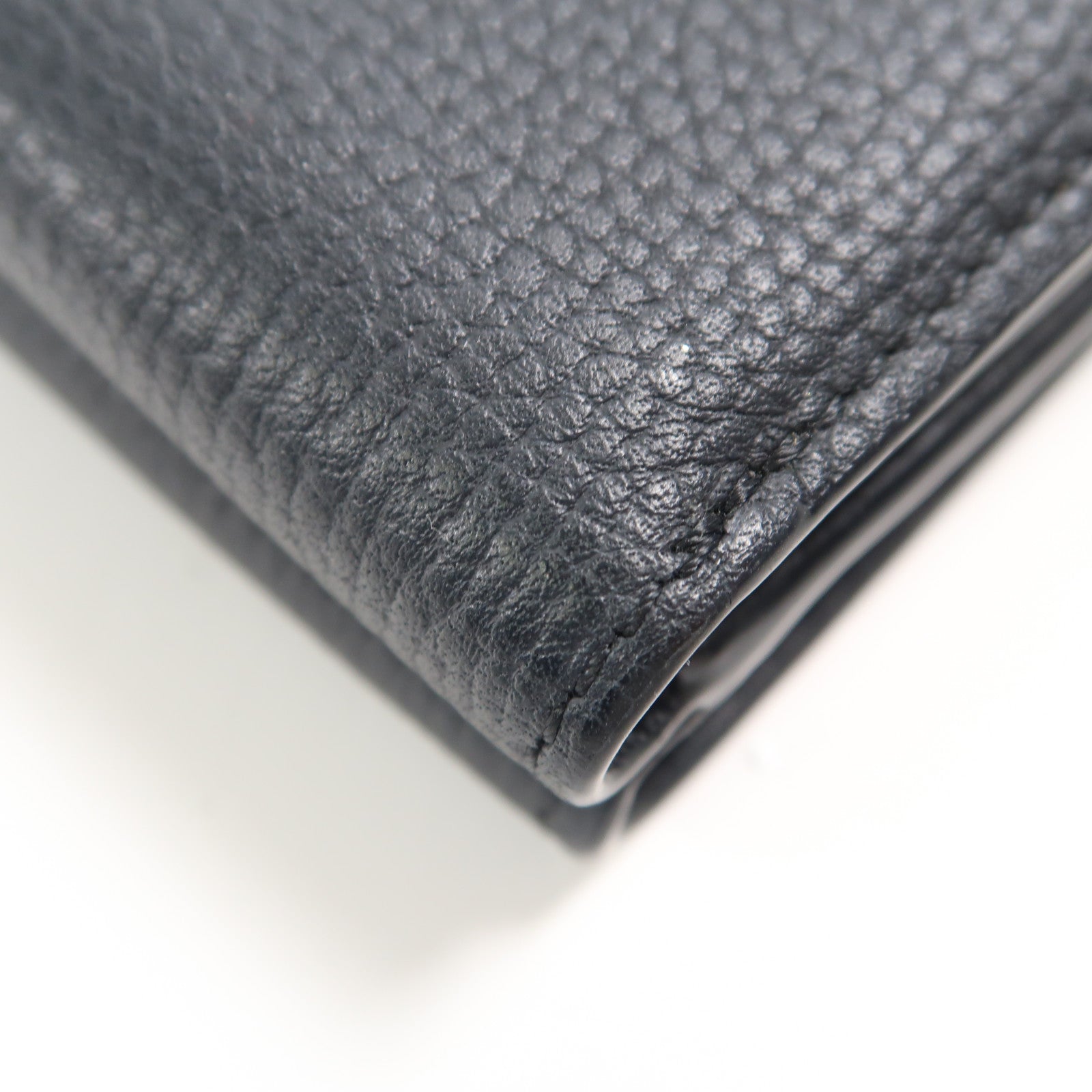 LOEWE SHW Anagram Trifold Wallet C821TR2X16 Calfskin Leather Black