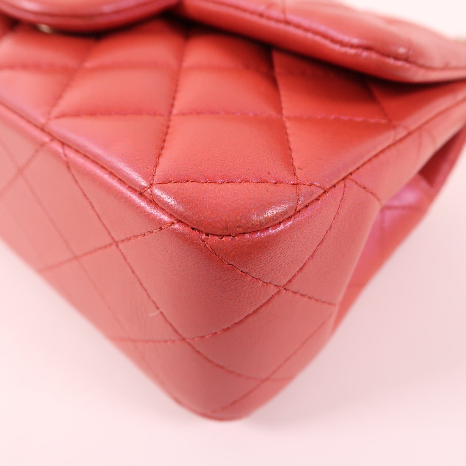 CHANEL 羊皮皮革Mini Flap Bag金扣手挽肩背兩用袋