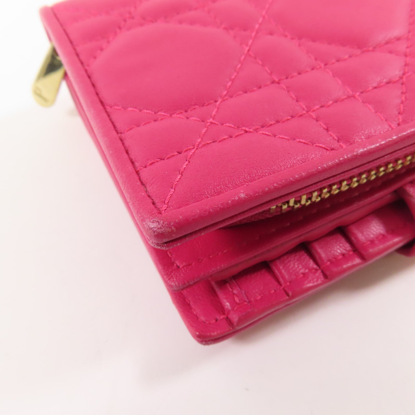 Dior 【激減優惠】皮革Lady Wallet金扣錢包