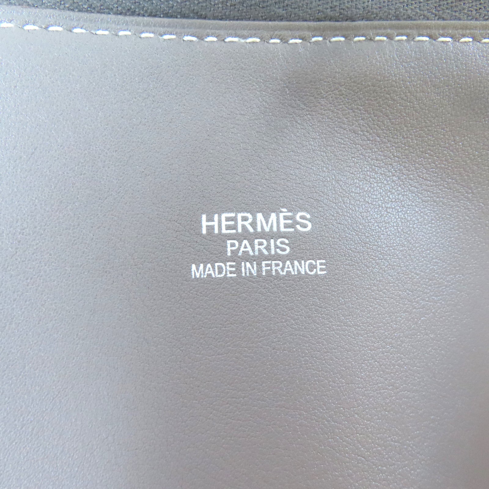 HERMES Sikkim皮革Bolide Relax 45銀扣手挽袋Gris Souris/灰色