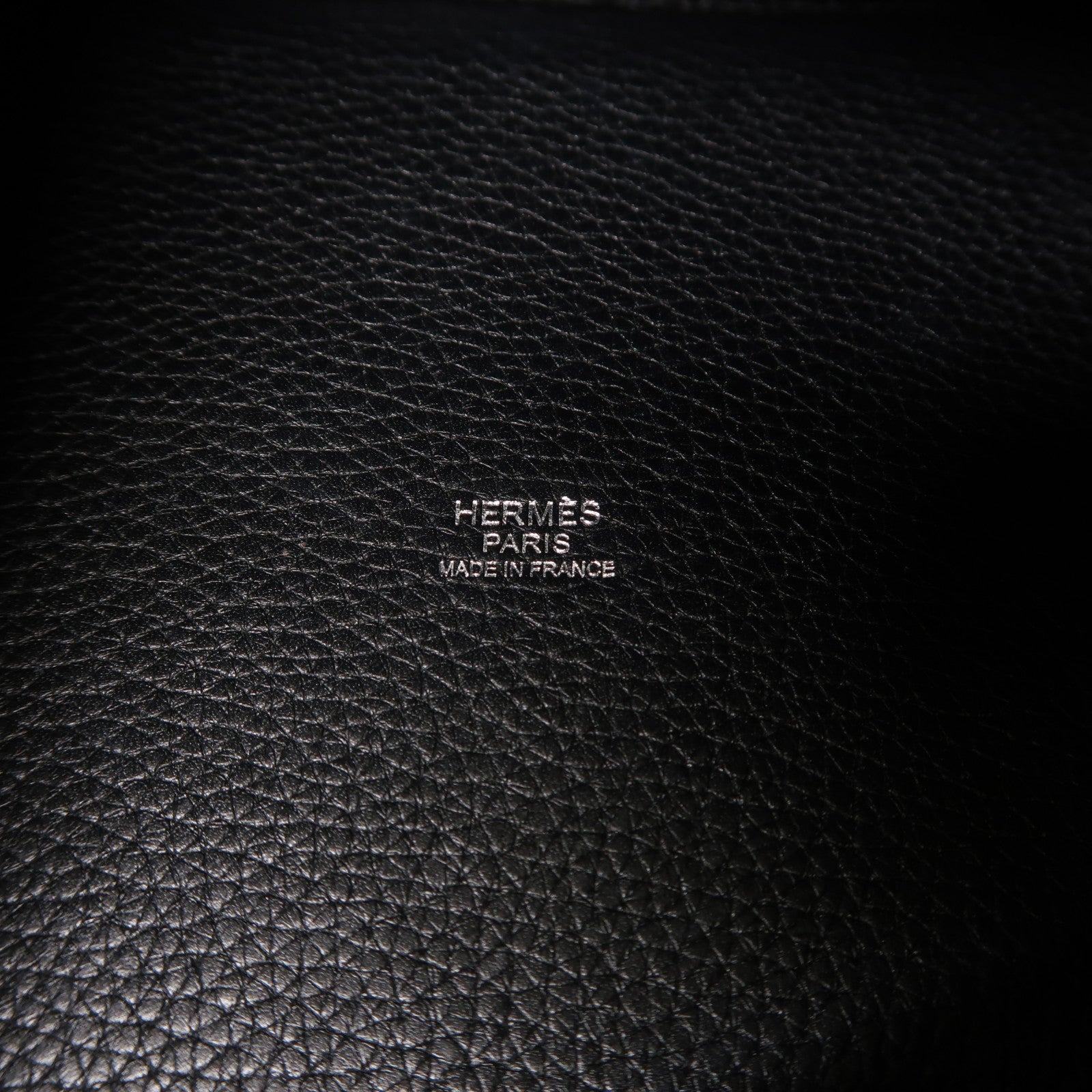 HERMES Clemence皮革Picotin MM銀扣手挽袋89 Noir