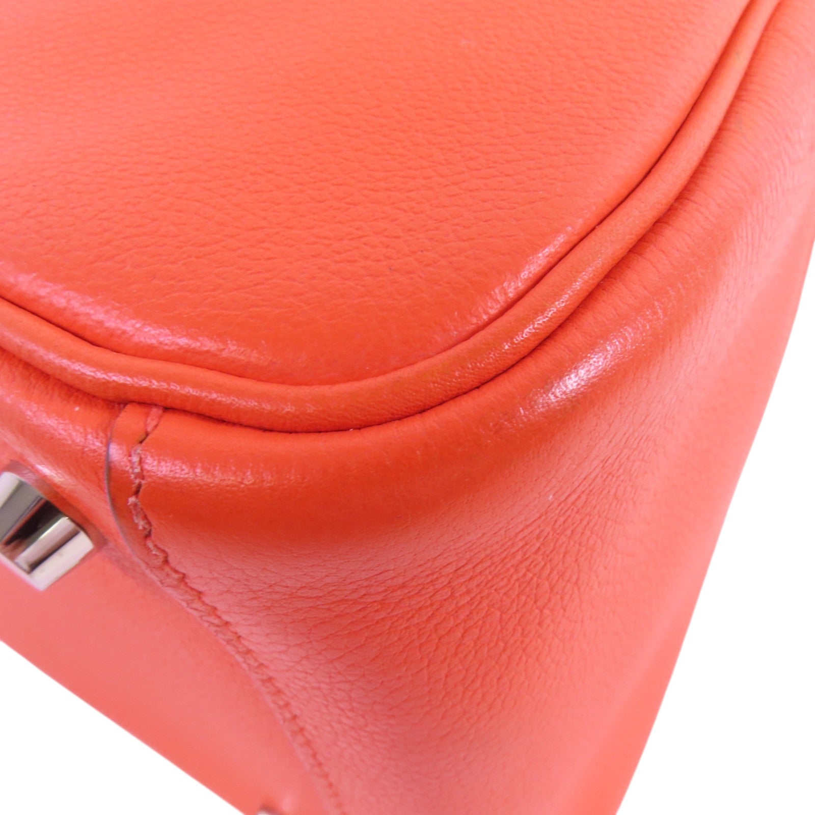 HERMES Evercolor皮革Lindy 26銀扣肩背袋