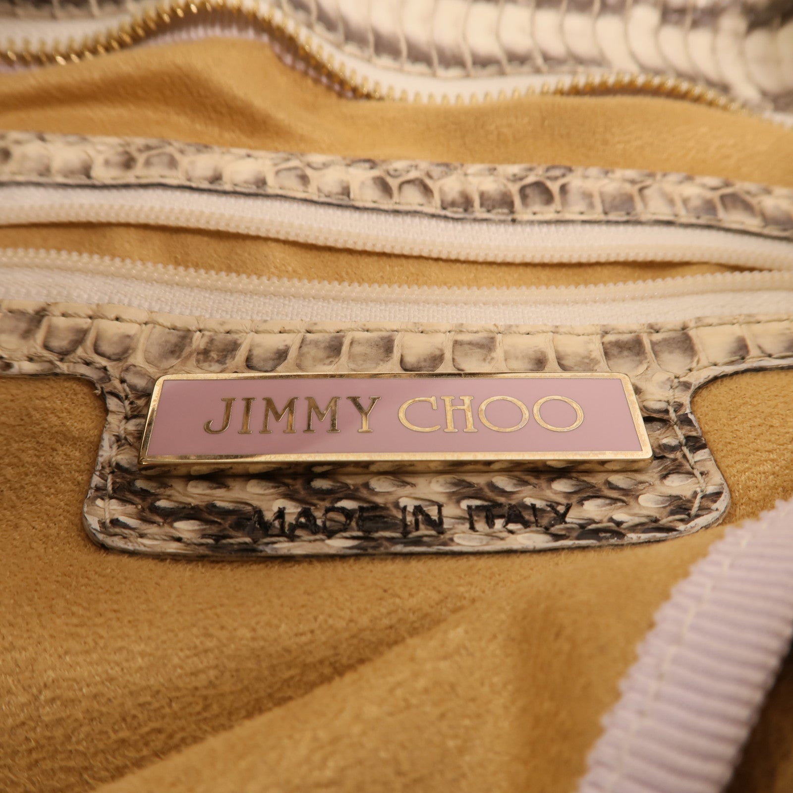 JIMMY CHOO 蛇皮皮革Hand Bag金扣手挽袋
