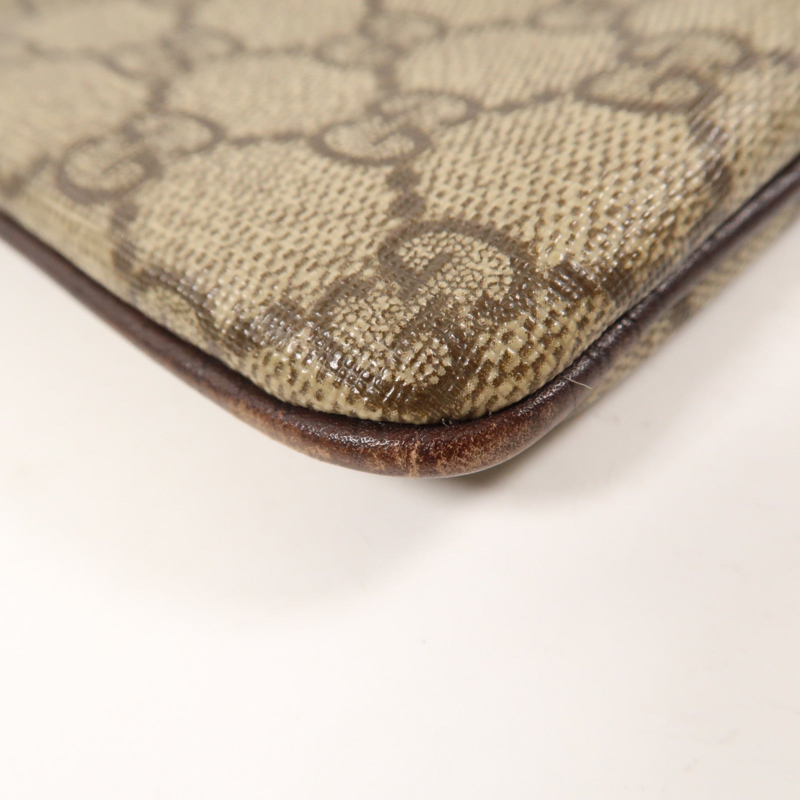 GUCCI 塗層帆布Tote Bag銀扣手挽袋啡色