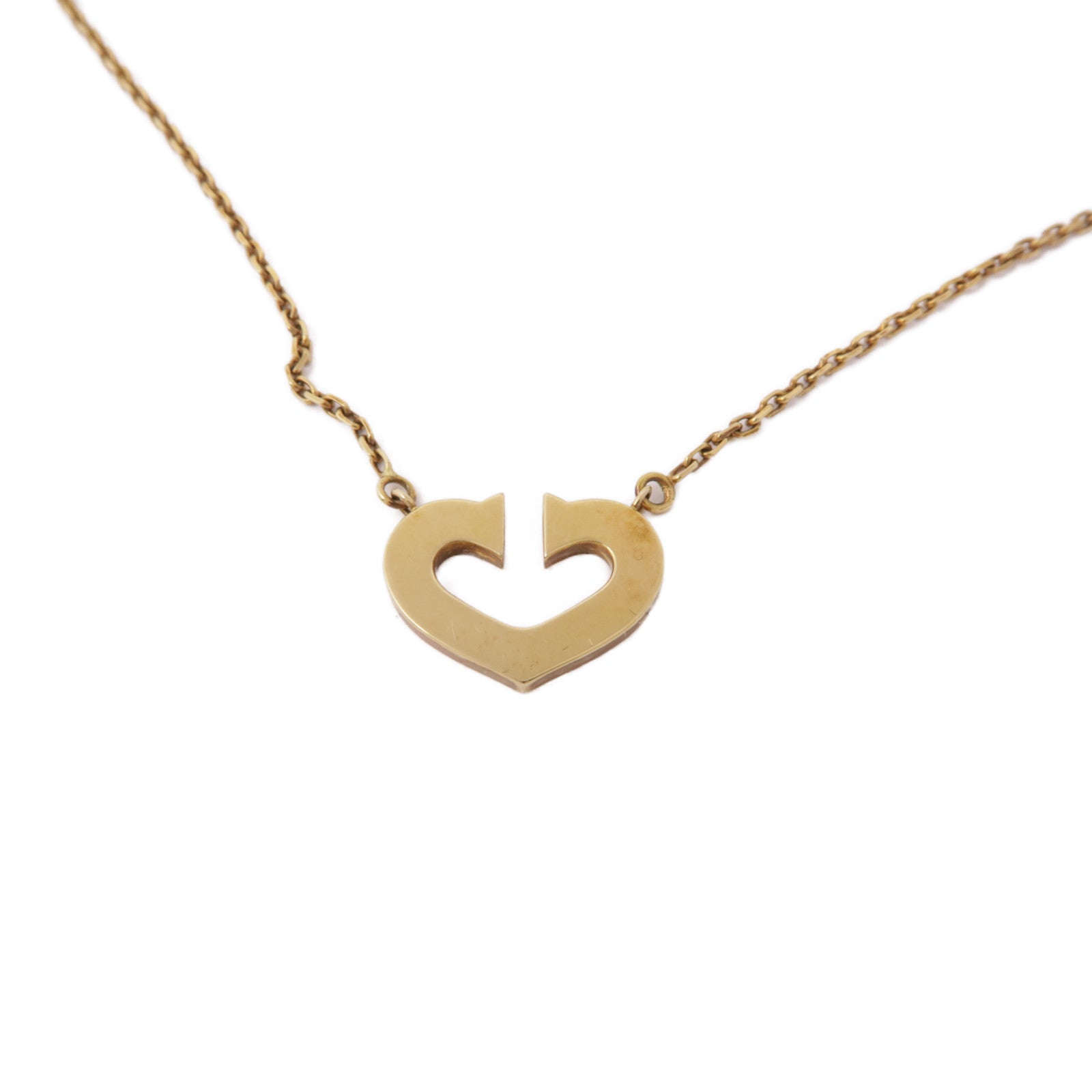 CARTIER【激減優惠】 18K黃金C Heart Necklace項鍊