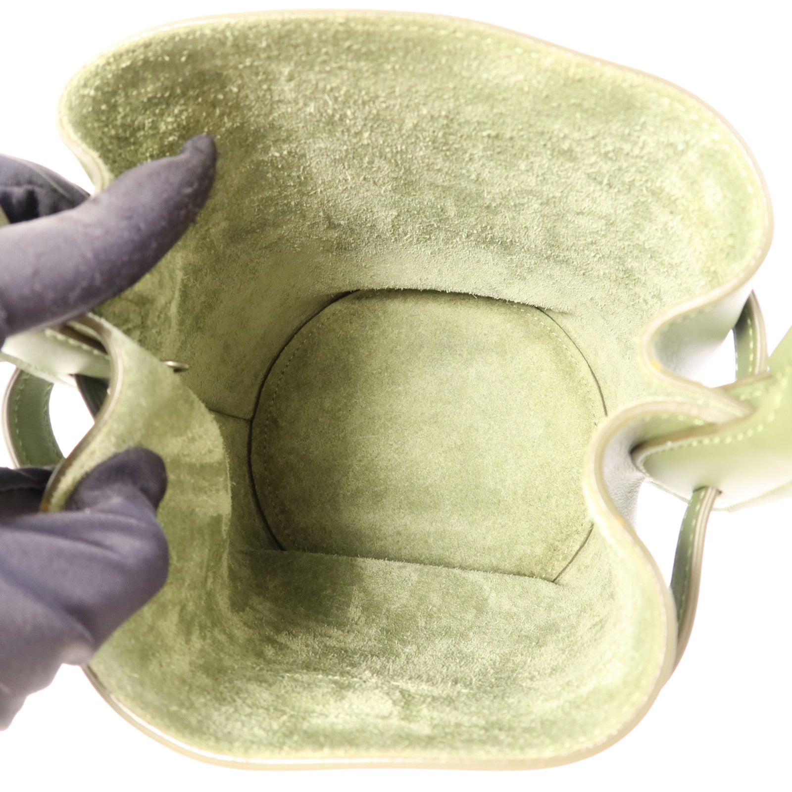 CELINE 牛皮皮革Nano Bucket銀扣手挽肩背兩用袋