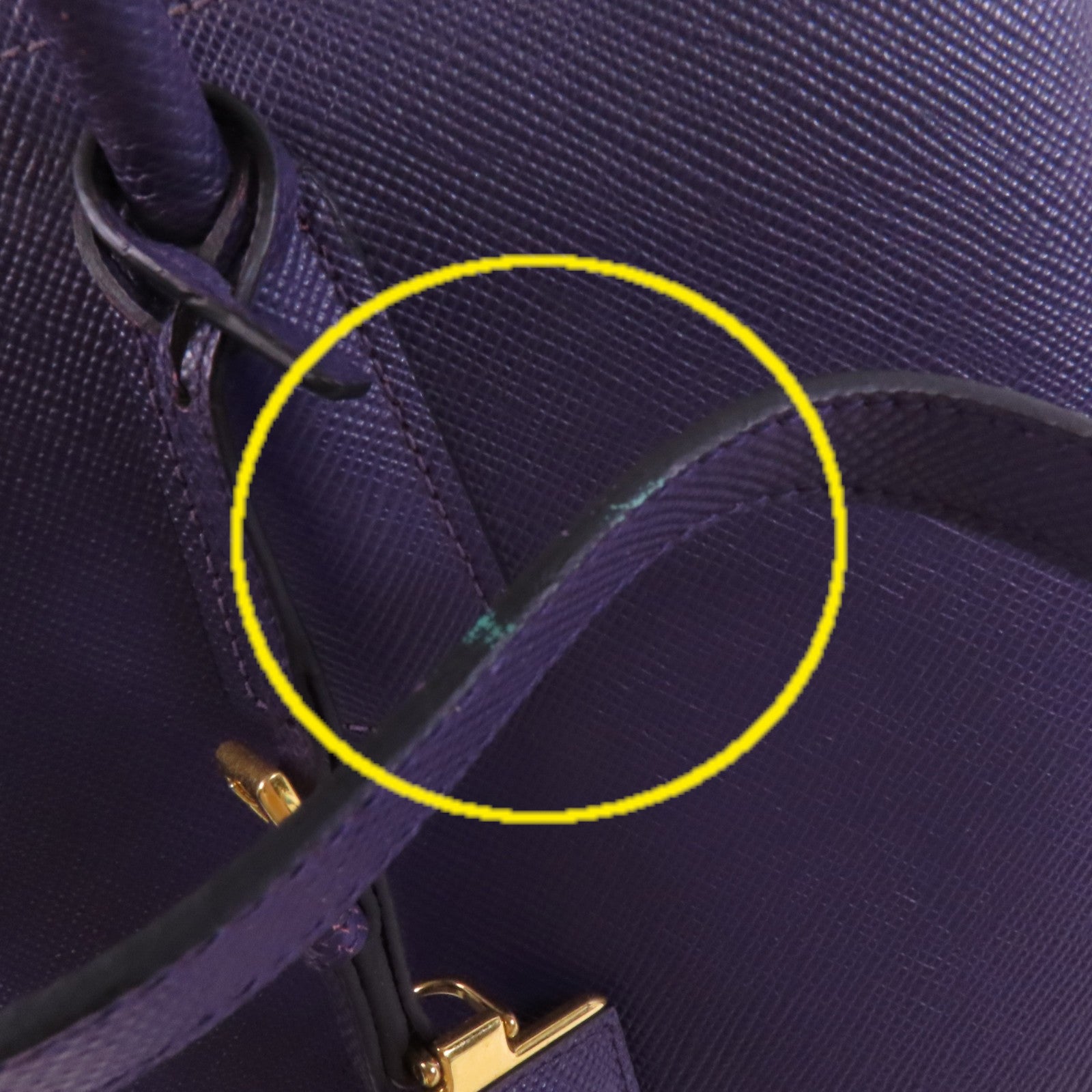 PRADA Saffiano皮革Double金扣手挽肩背兩用袋