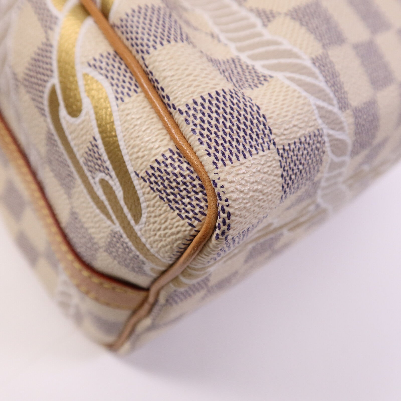 LOUIS VUITTON Damier Azur Speedy Boudouliere 25金扣手挽肩背兩用袋