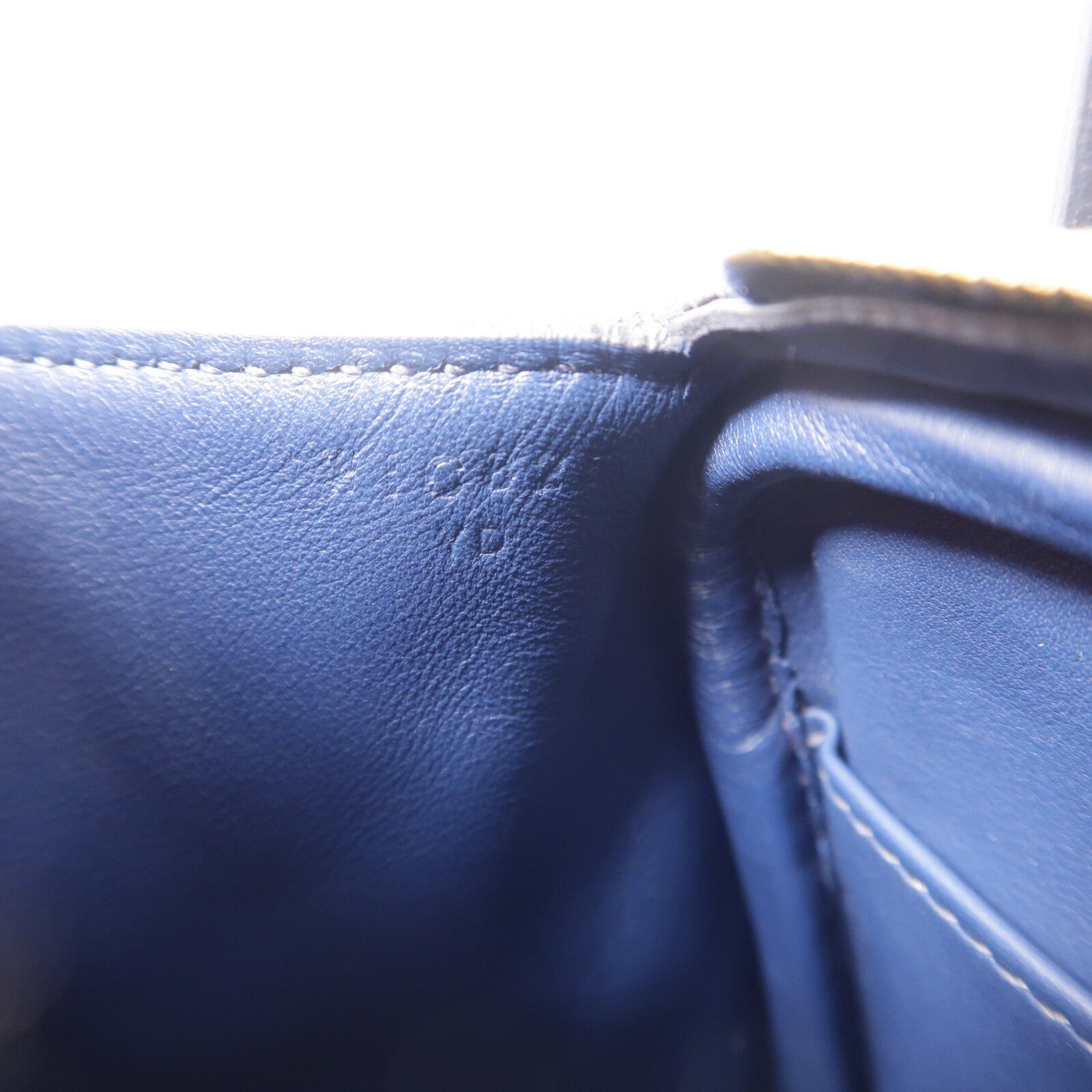 HERMES Clemence皮革Mini Lindy手挽肩背兩用袋Bleu De Prusse