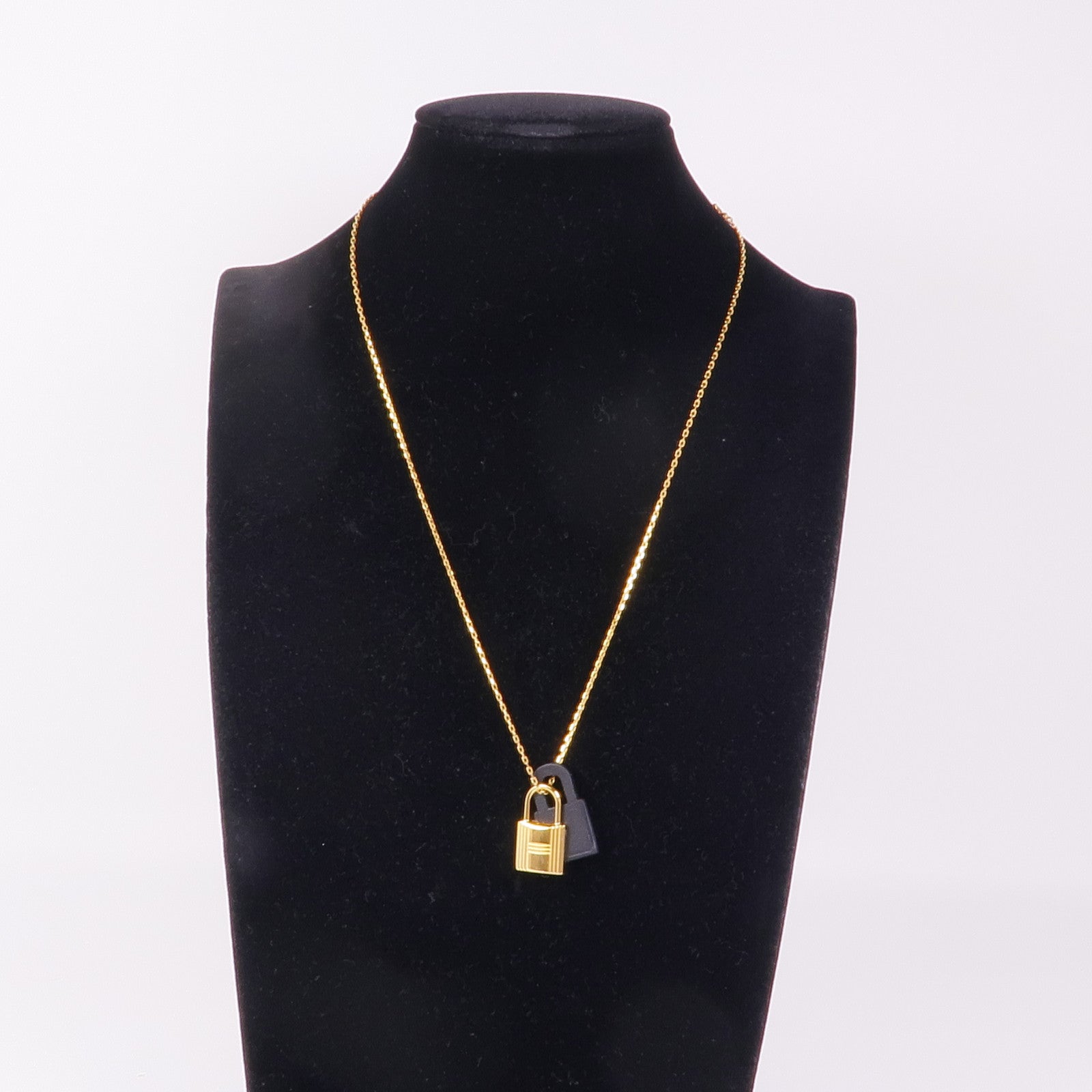 HERMES 金屬/皮革O'Kelly Pendant項鍊