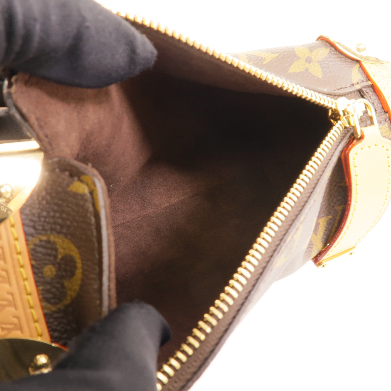LOUIS VUITTON Monogram Side Trunk PM金扣手挽肩背兩用袋
