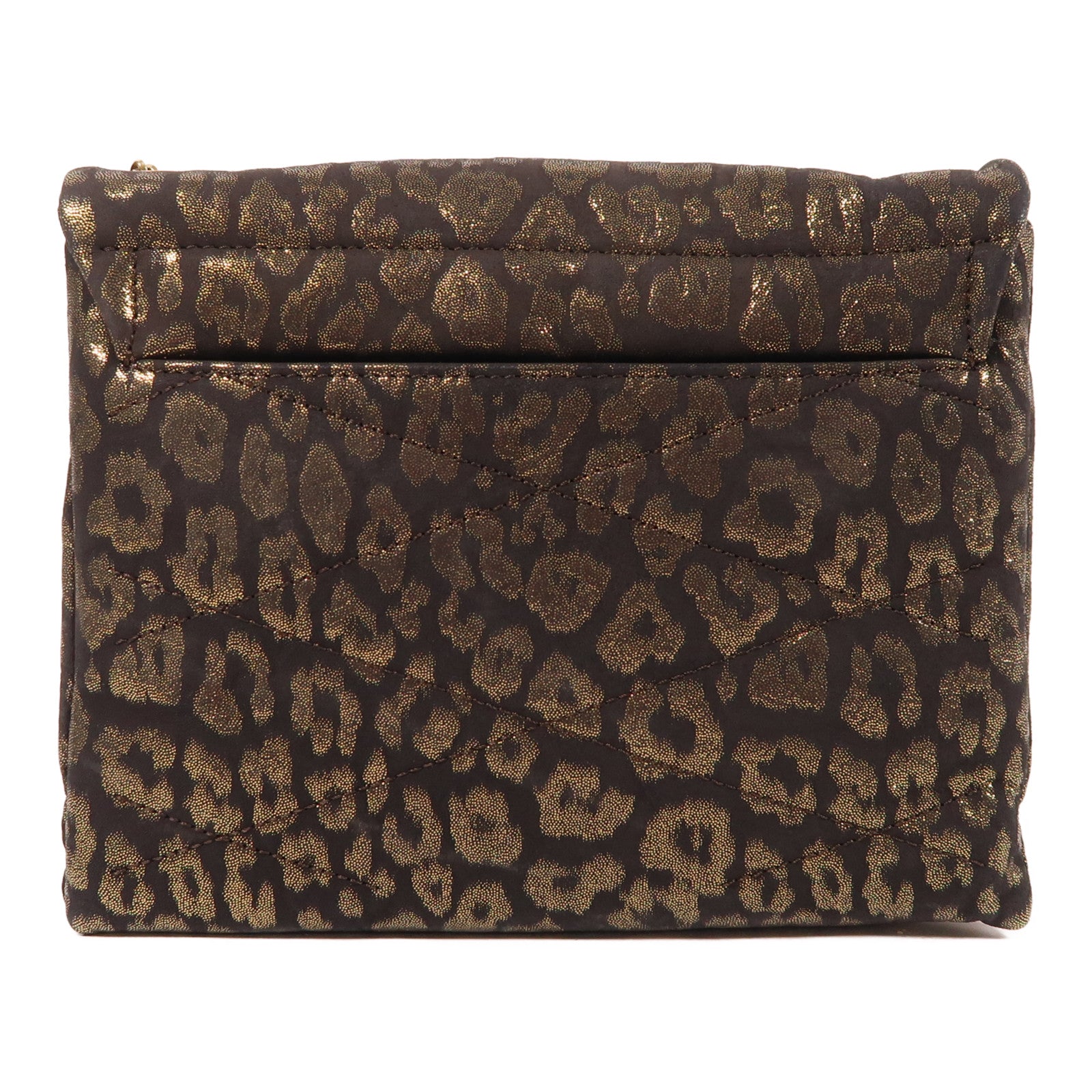 LANVIN 帆布Shoulder Bag金扣鏈帶肩背袋黑色/金色