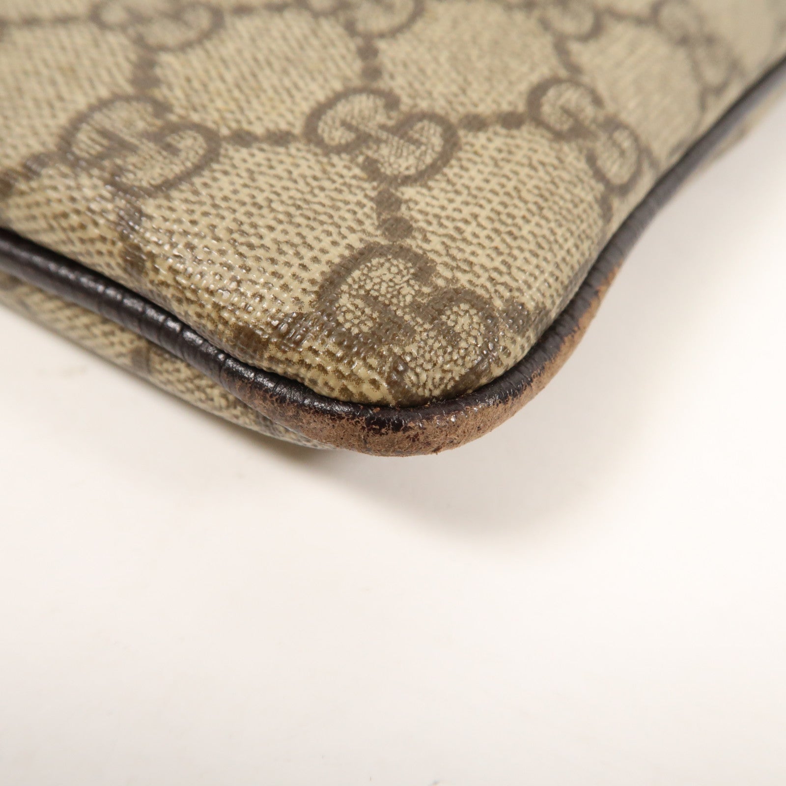 GUCCI 塗層帆布Tote Bag銀扣手挽袋啡色