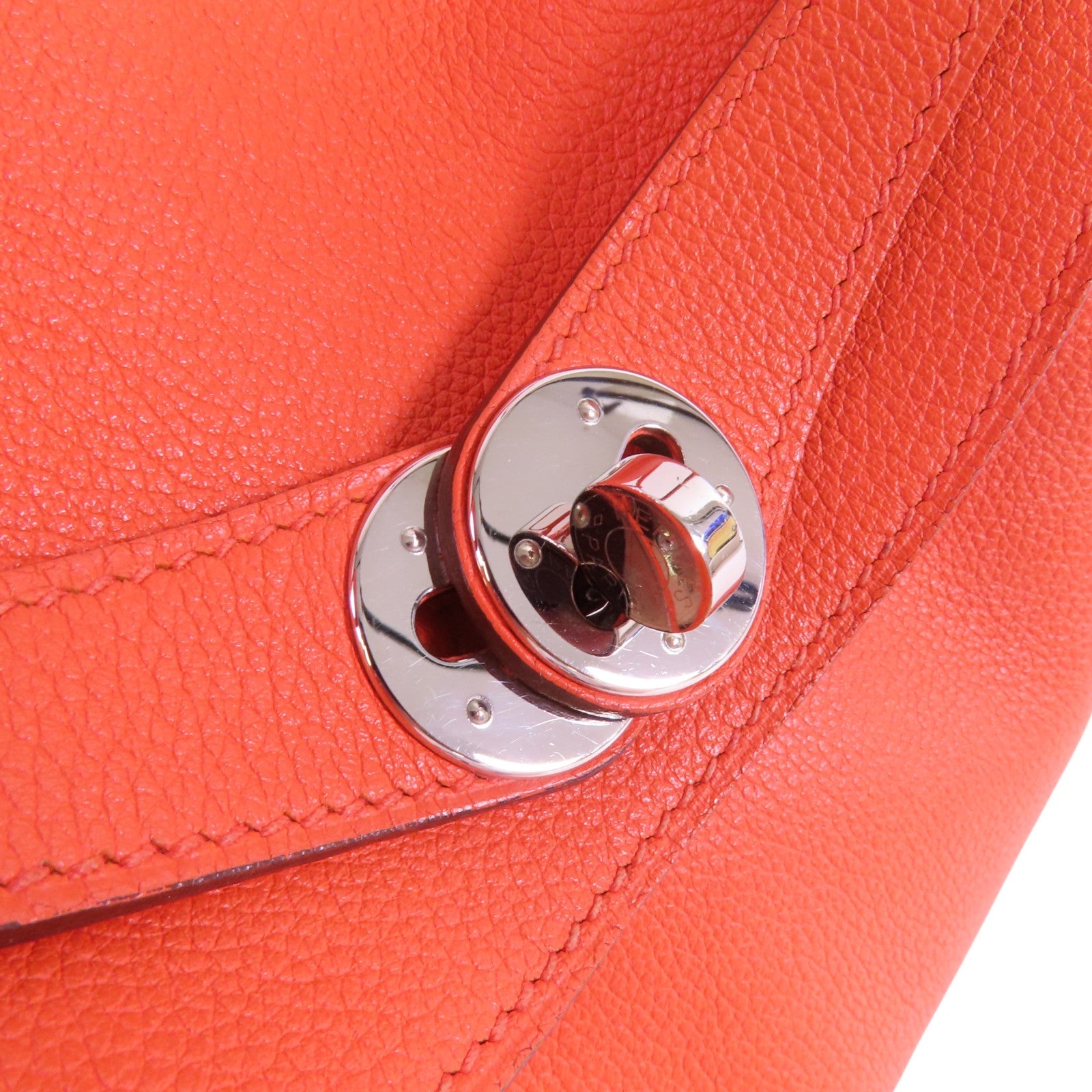 HERMES Evercolor皮革Lindy 26銀扣肩背袋