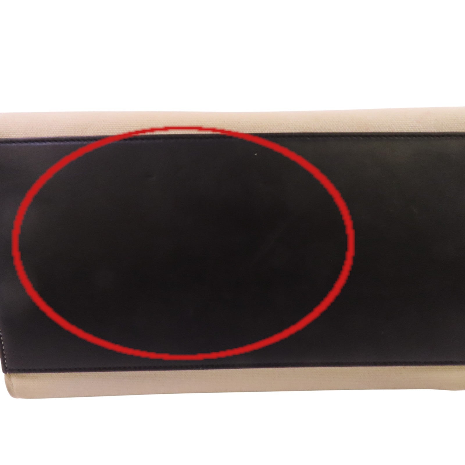 CELINE 帆布/牛皮皮革Trapeze金扣手挽肩背兩用袋