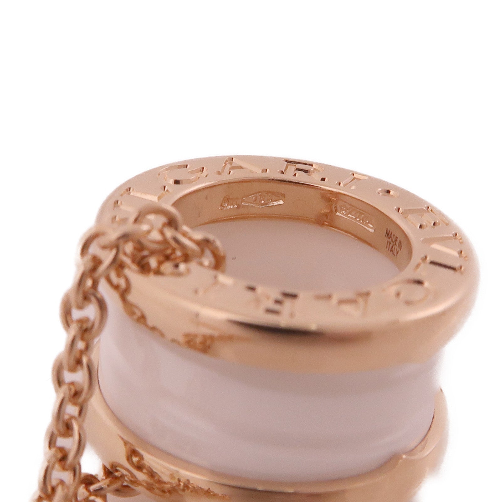 BVLGARI 18K玫瑰金/陶瓷B-Zero 1 Necklace項鍊