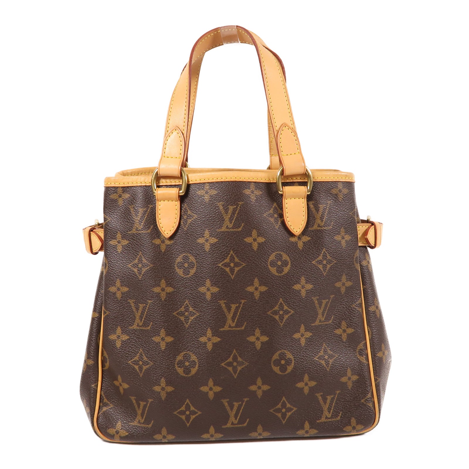 LOUIS VUITTON Monogram Batignolles金扣手挽袋棕色