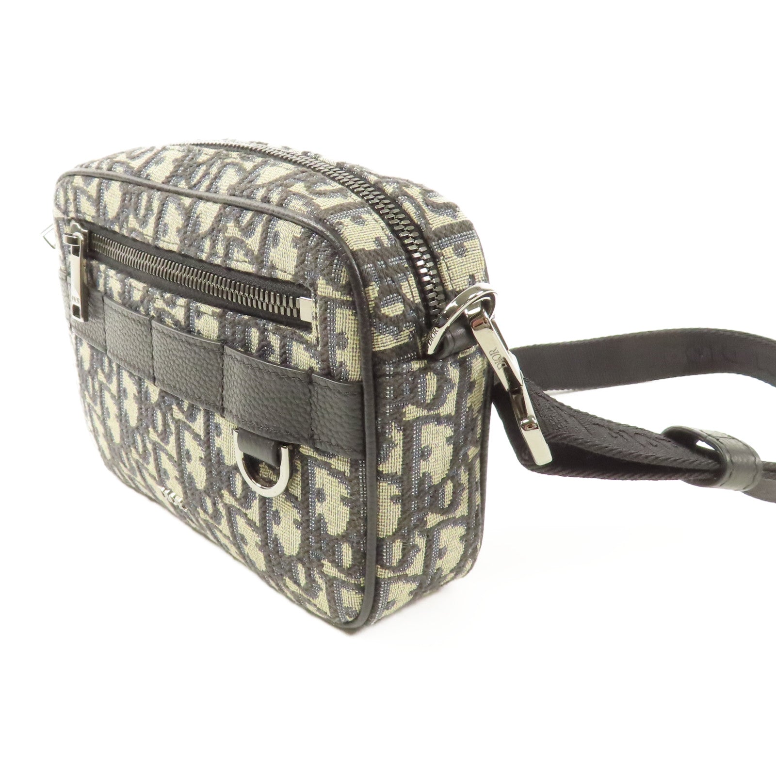 Dior Oblique帆布Mini Safari Messenger Bag銀扣肩背袋