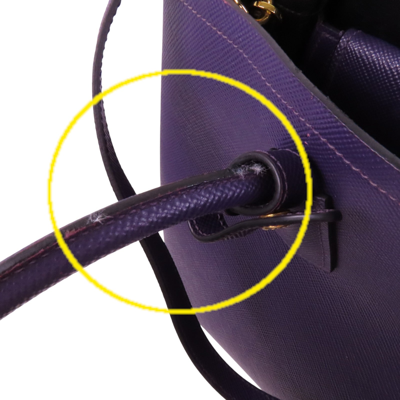 PRADA Saffiano皮革Double金扣手挽肩背兩用袋