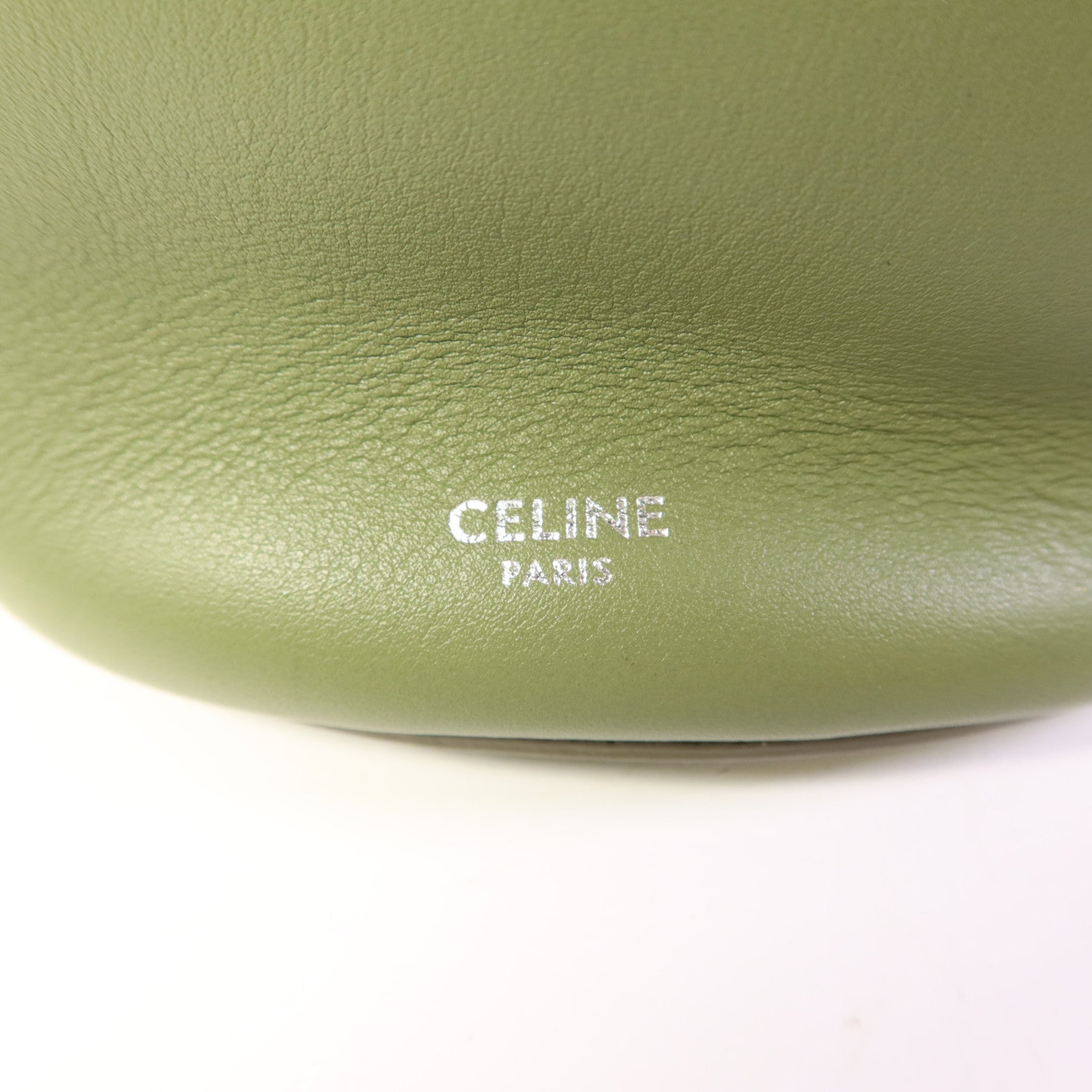 CELINE 牛皮皮革Nano Bucket銀扣手挽肩背兩用袋