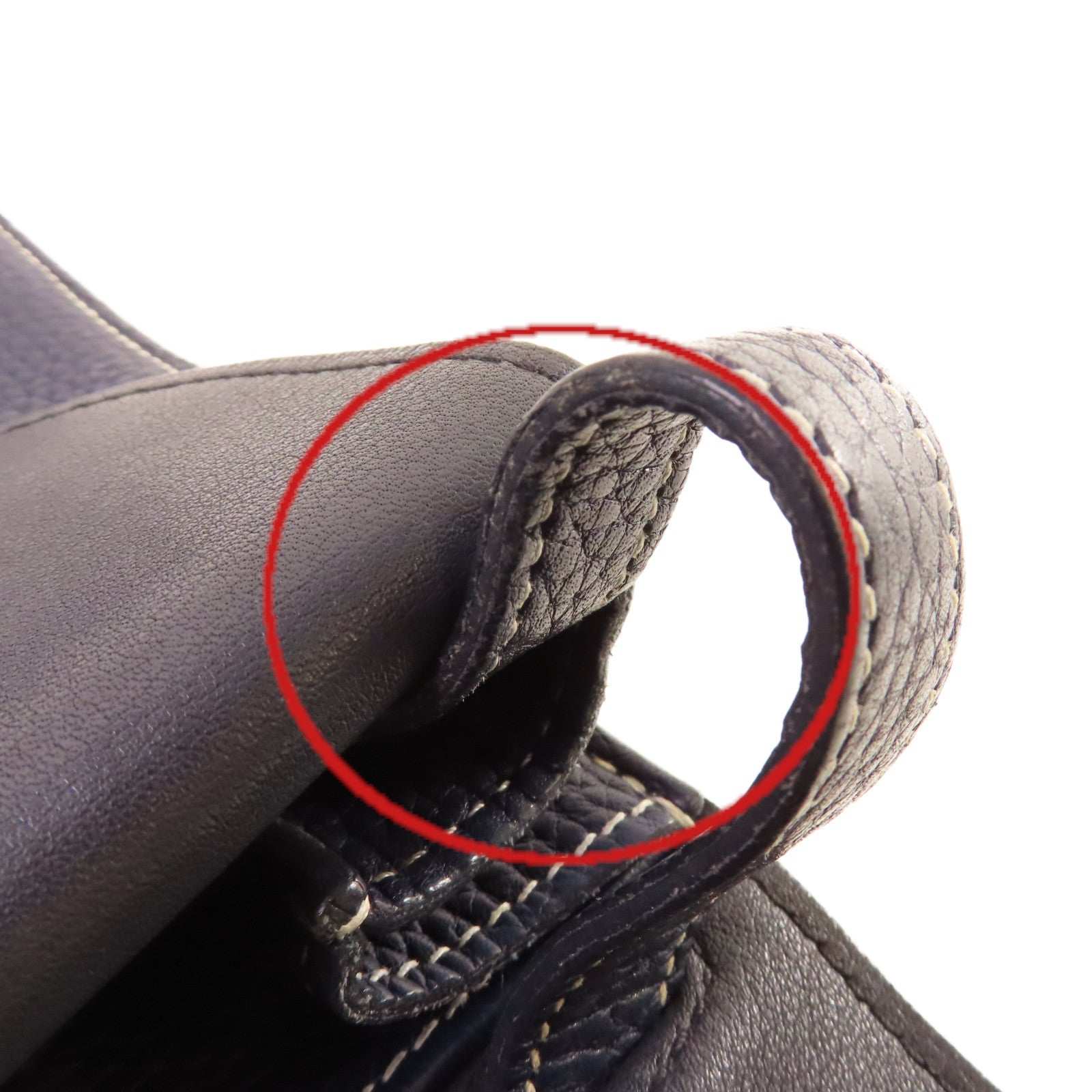 HERMES 【激減優惠】Clemence皮革Halzan 31 2Way Shoulder Bag銀扣手挽肩背兩用袋Bleu Saphir寶石藍色