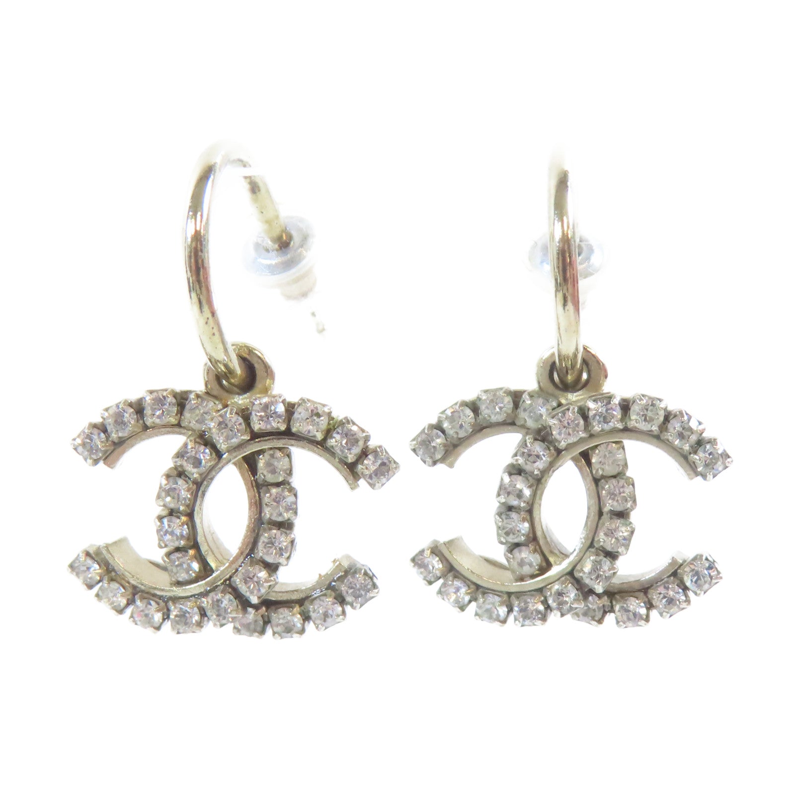 CHANEL 金屬/水晶Earrings耳環金色