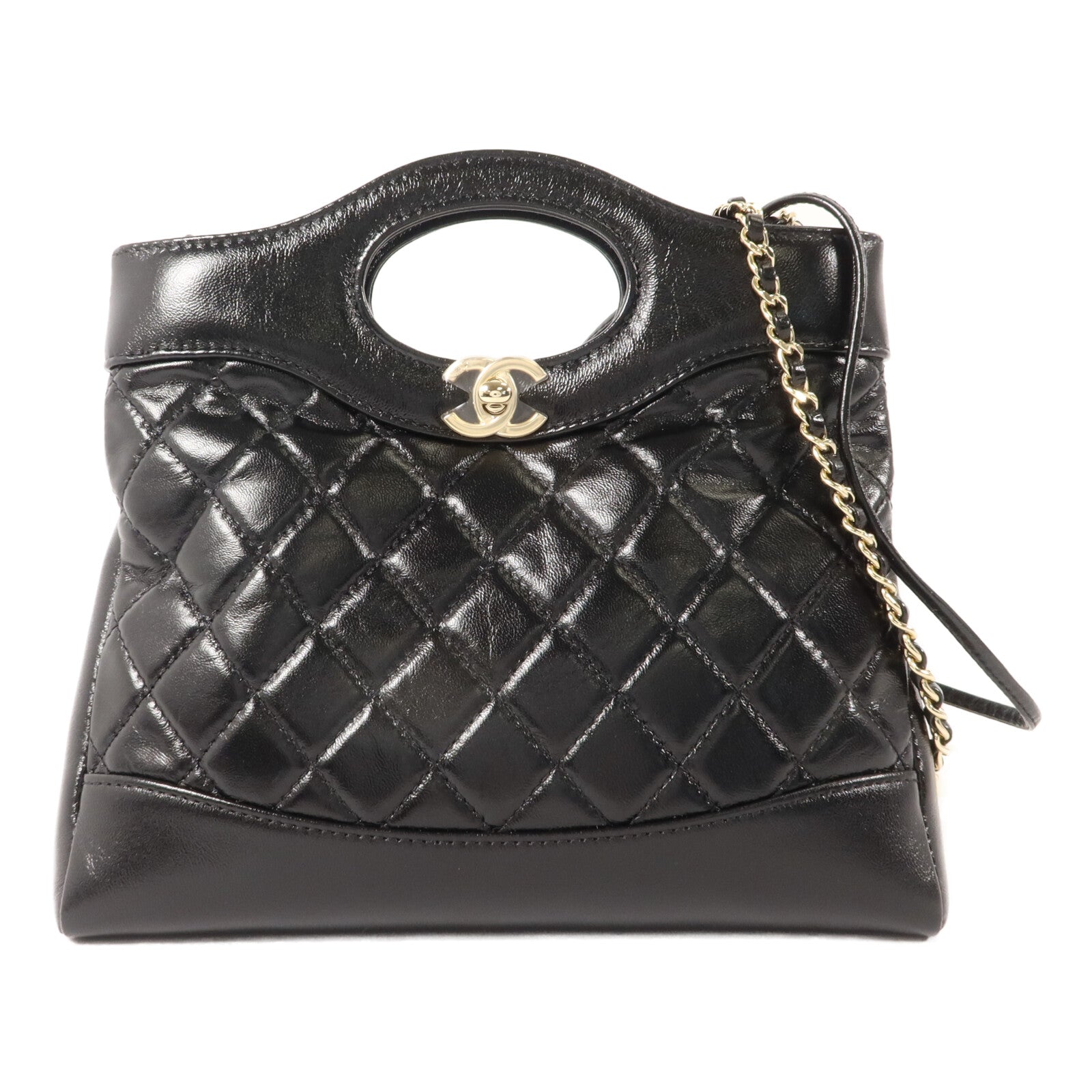 CHANEL 牛皮皮革31 Mini Shopping手挽肩背兩用袋