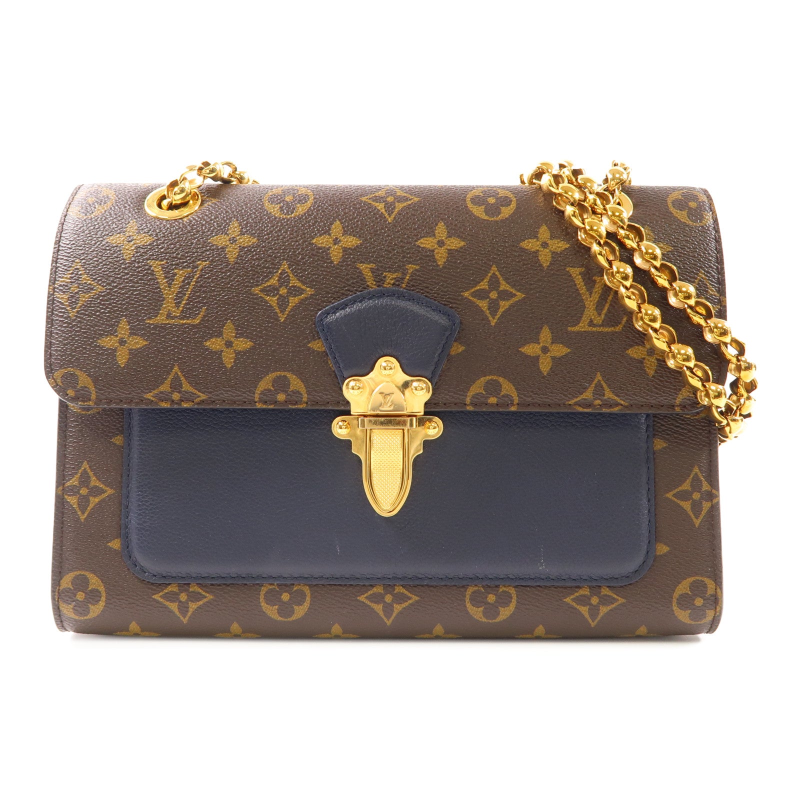 LOUIS VUITTON Monogram Victoire金扣鏈帶肩背袋