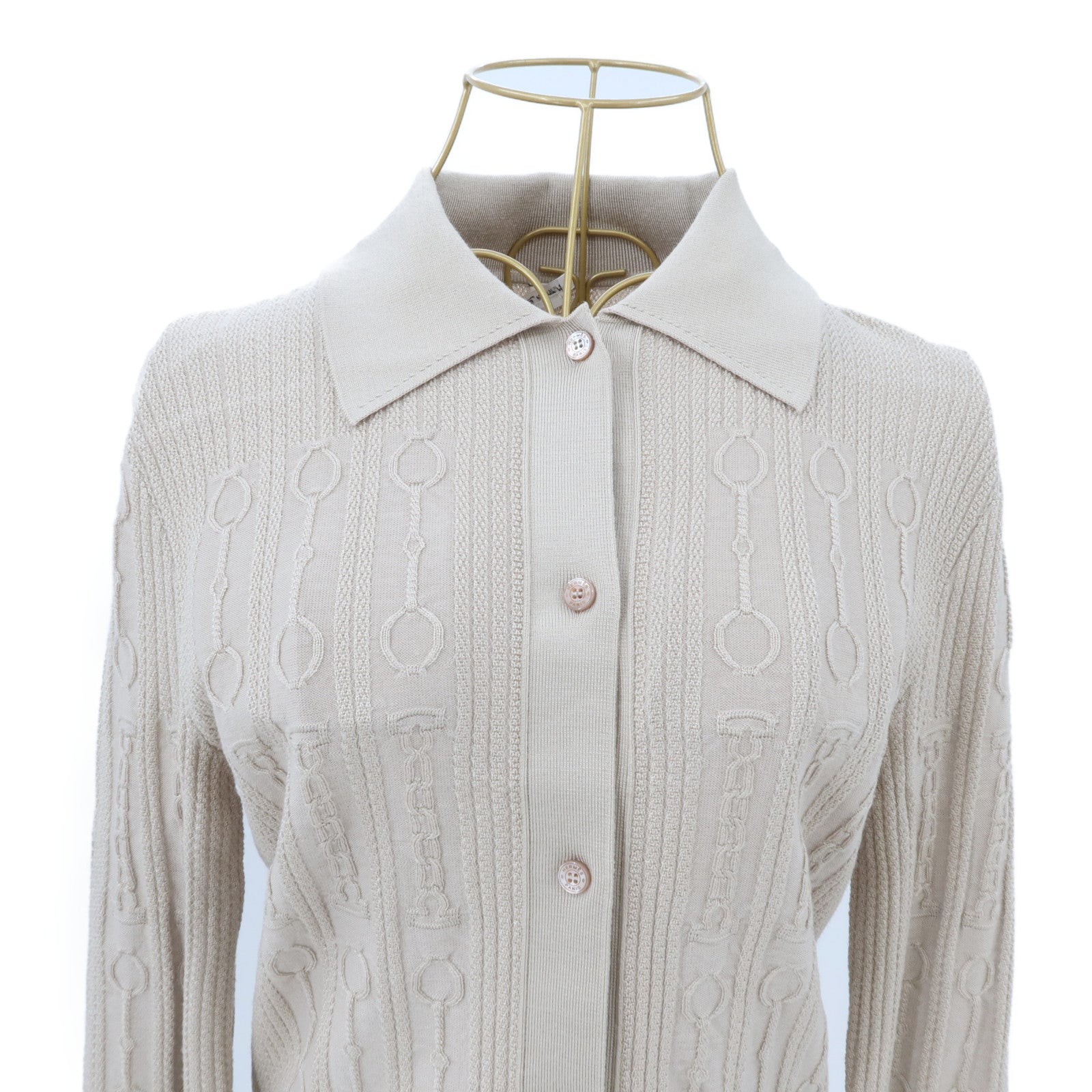 HERMES Wool/Cashmere Brides de Gala針織