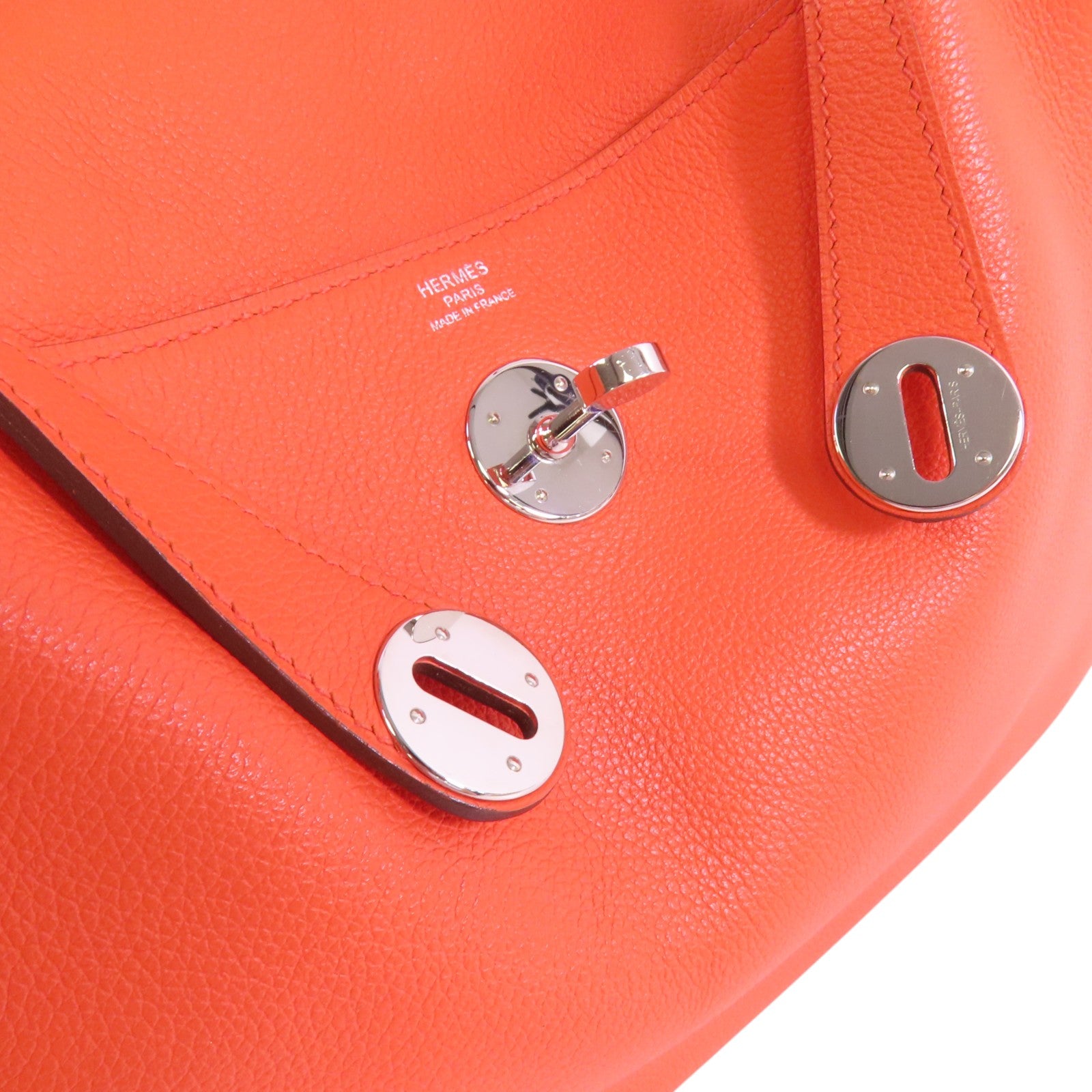 HERMES Evercolor皮革Lindy 26銀扣肩背袋