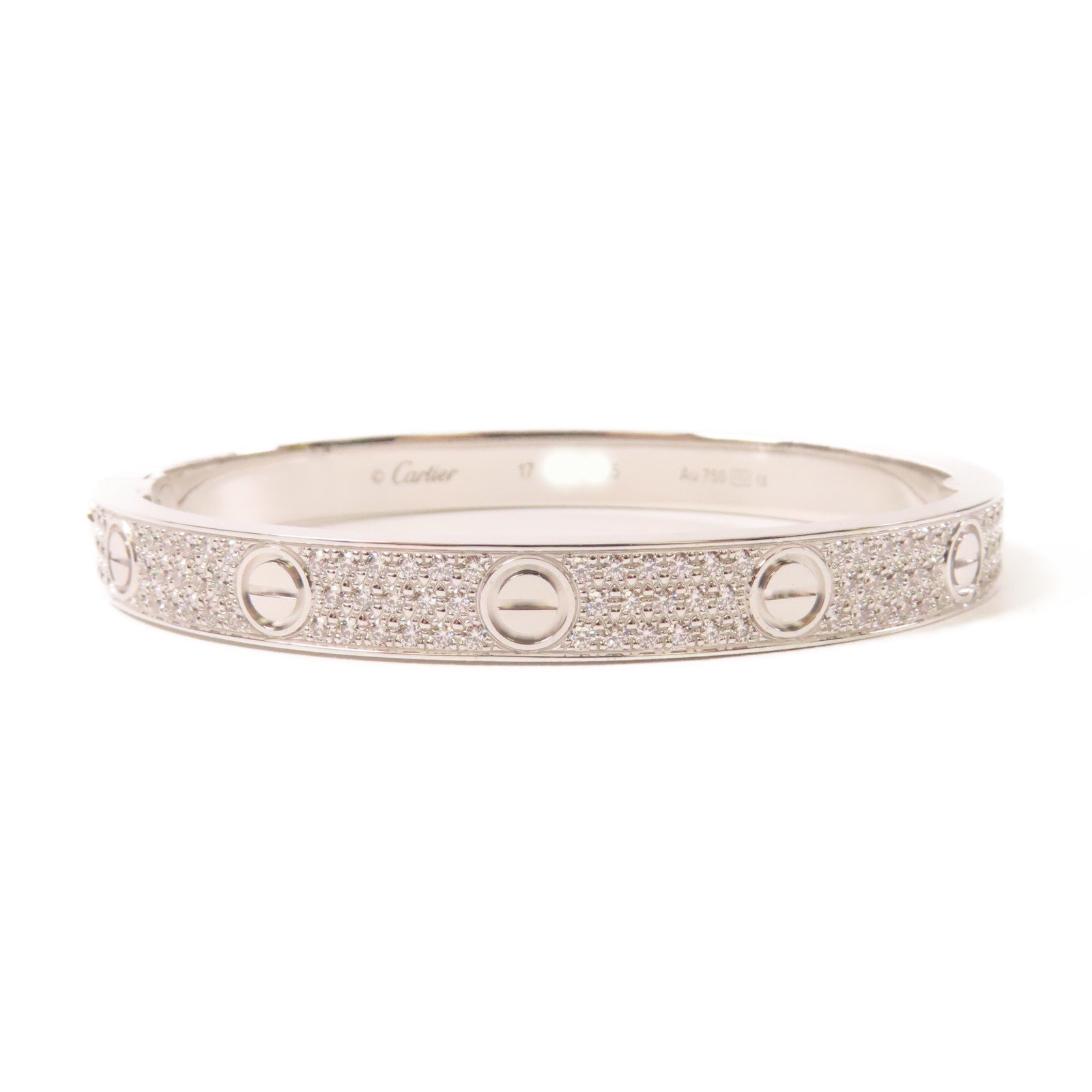 CARTIER 【激減優惠】18K白金Love Bracelet Diamond手鐲Cartier#17