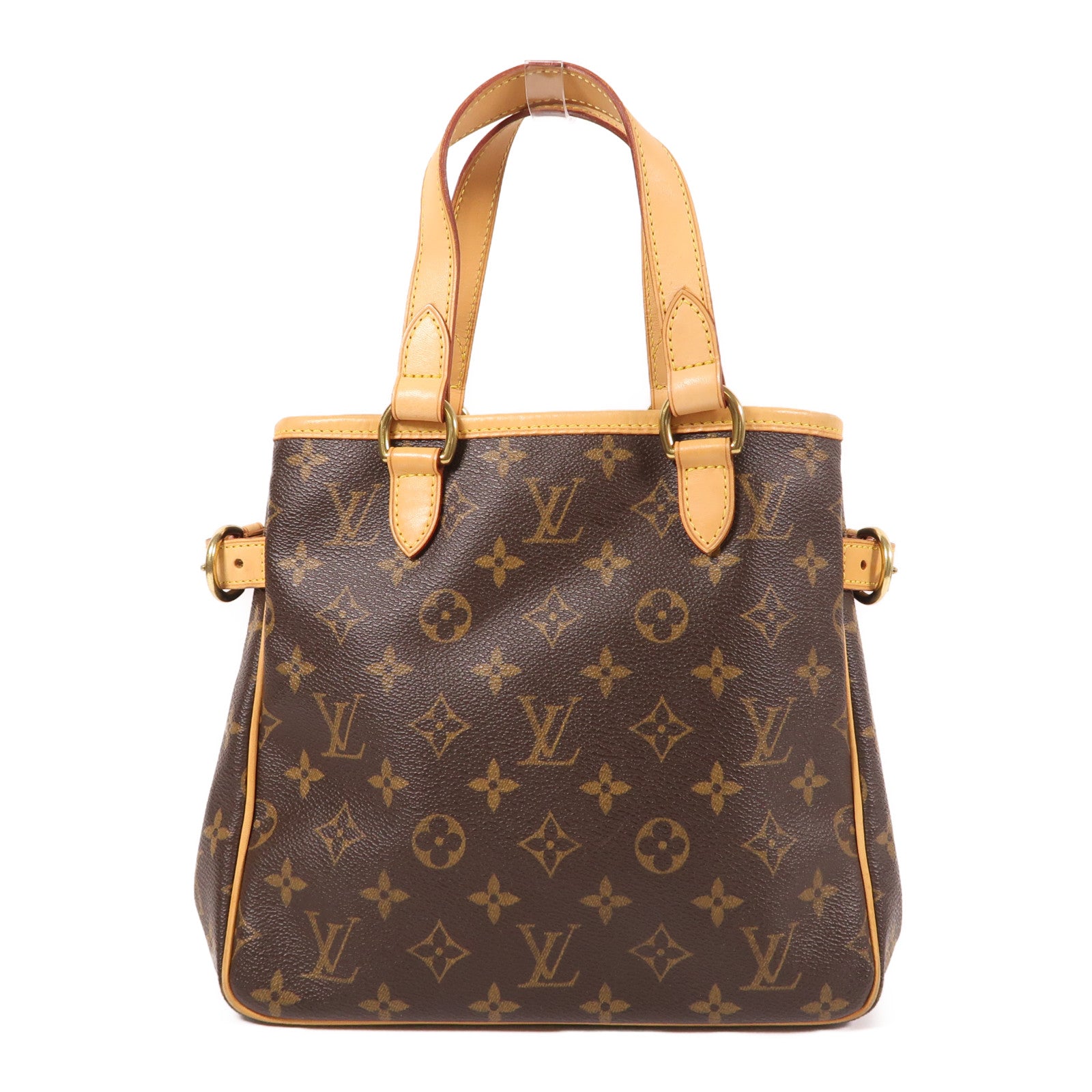 LOUIS VUITTON Monogram Batignolles金扣手挽袋棕色