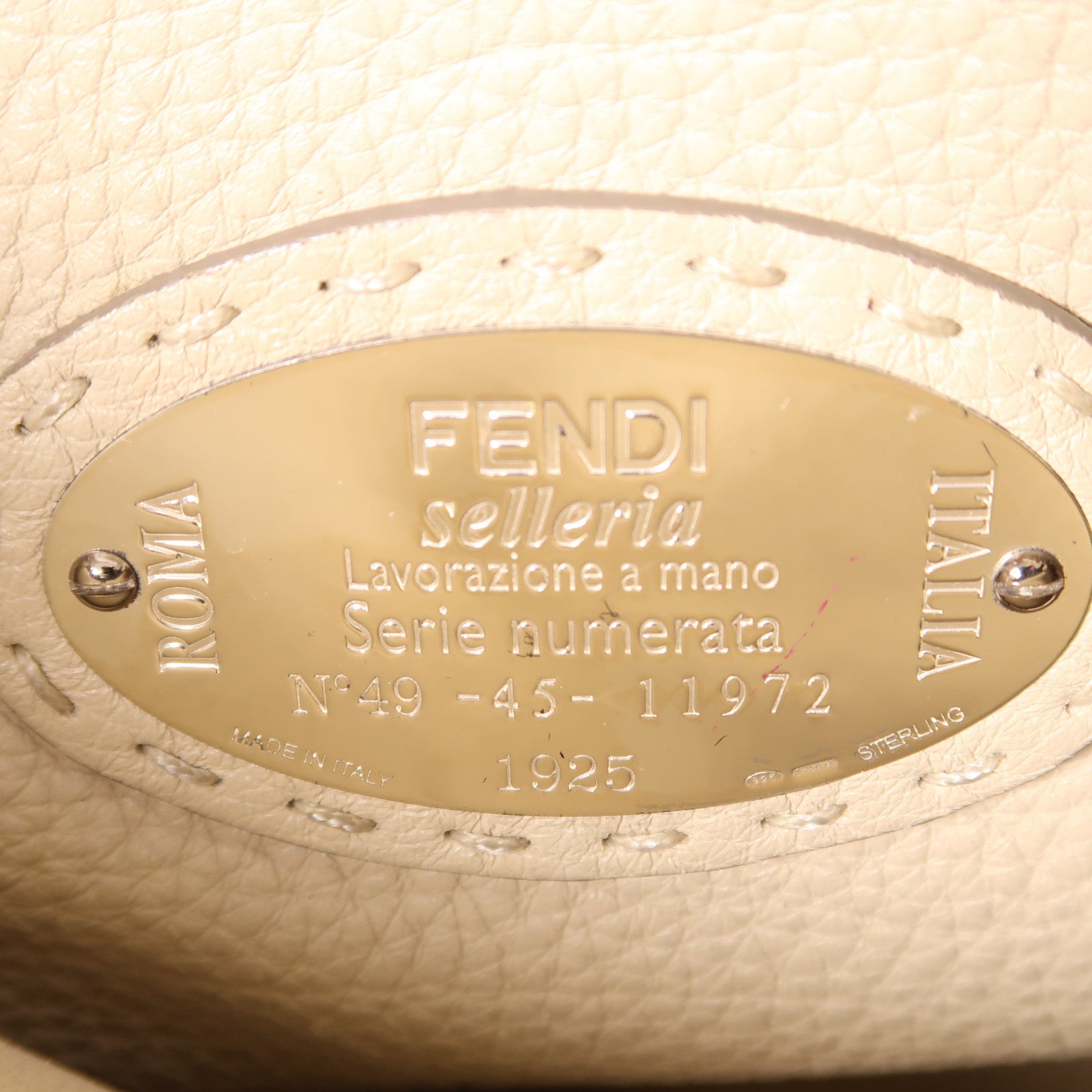FENDI 牛皮皮革Peekaboo銀扣手挽肩背兩用袋