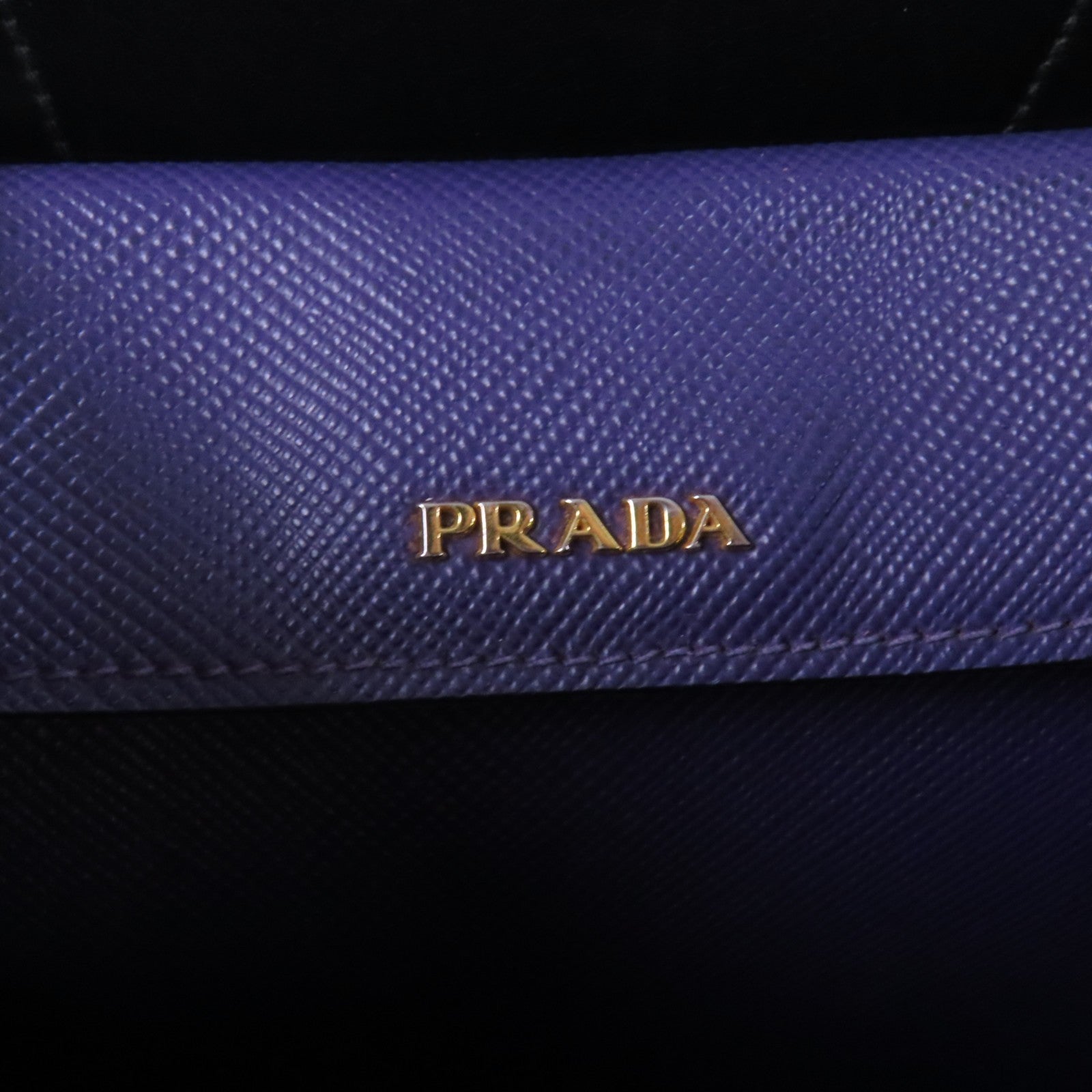 PRADA Saffiano皮革Double金扣手挽肩背兩用袋