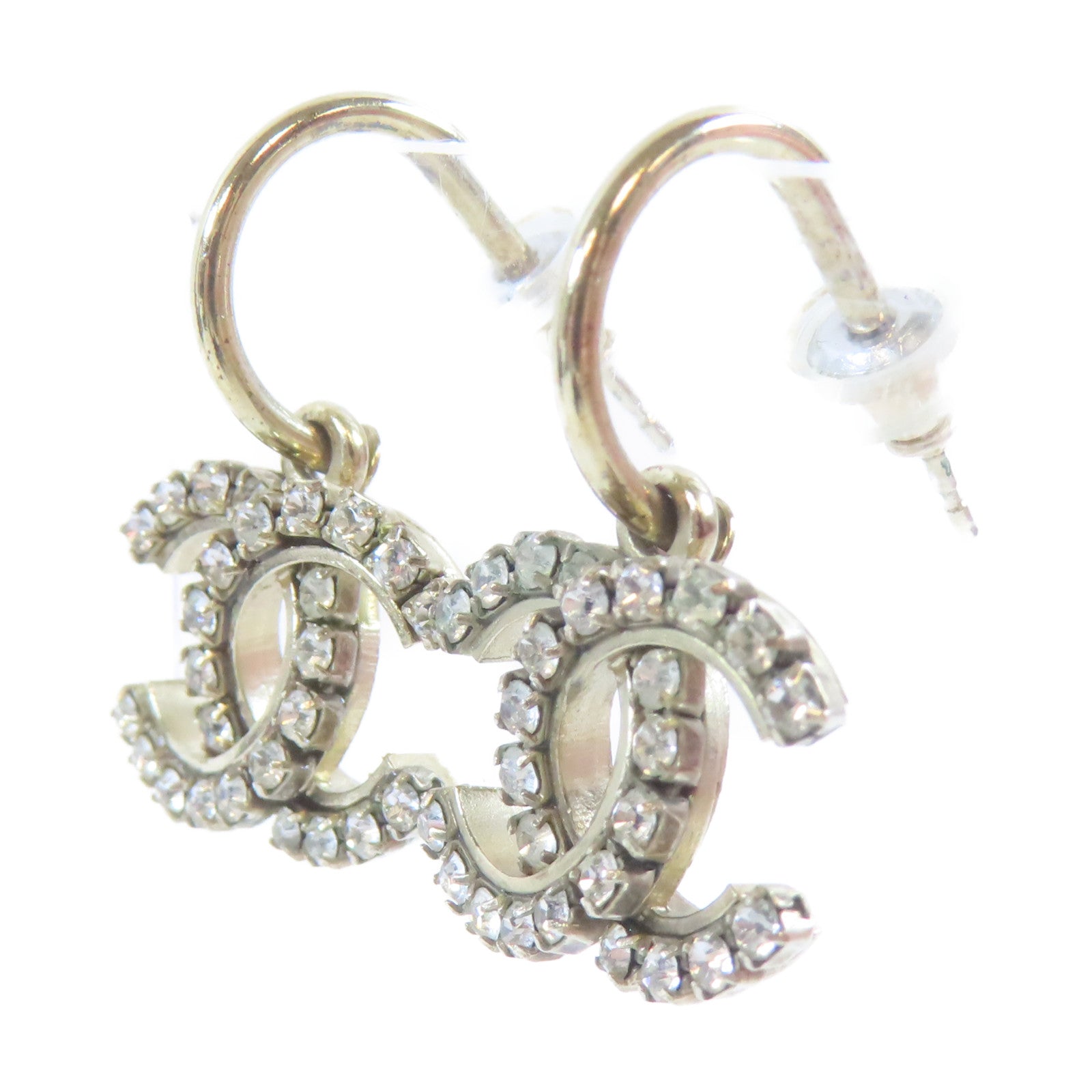 CHANEL 金屬/水晶Earrings耳環金色