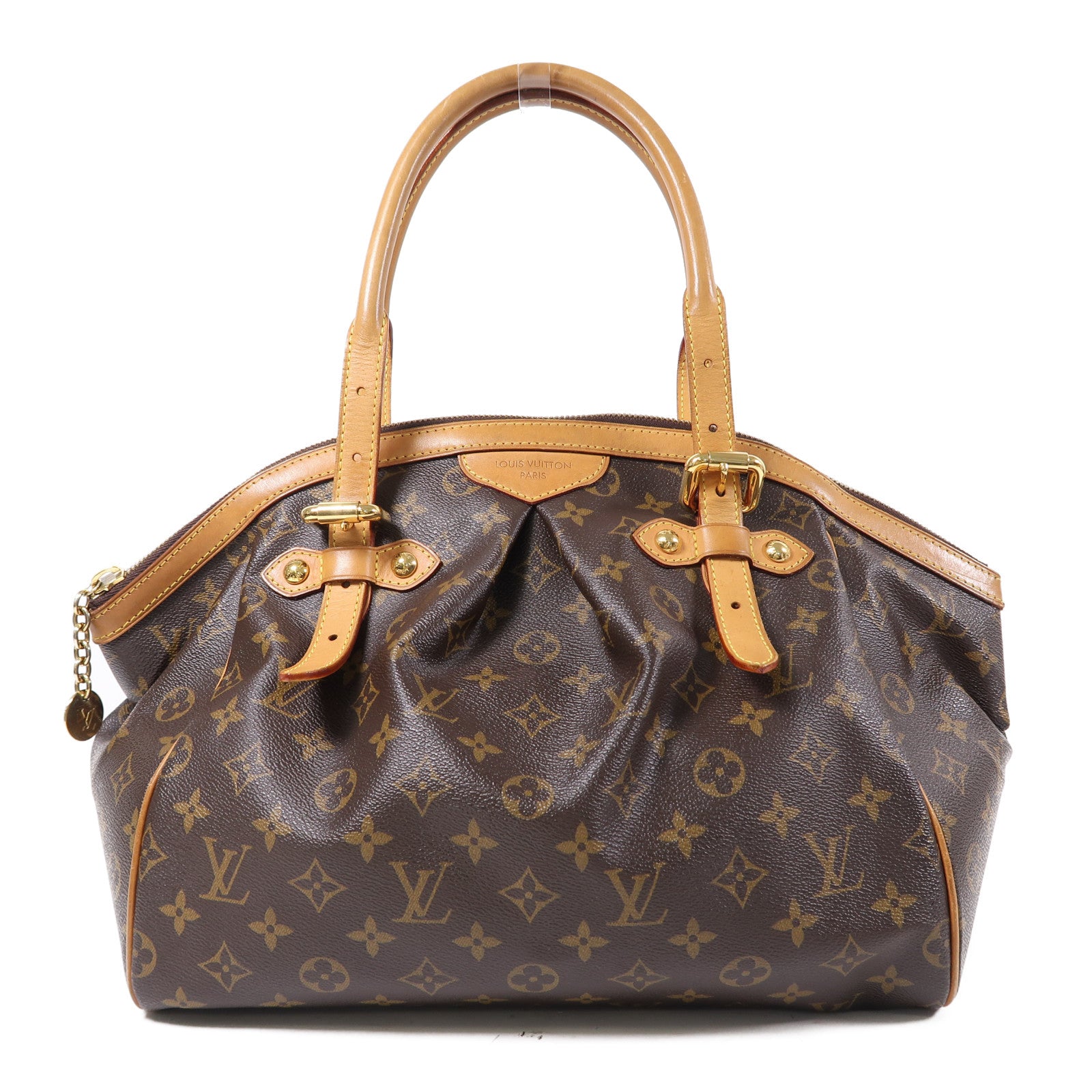 LOUIS VUITTON (PRICE DOWN) LV GHW Tivoli GM Shoulder Bag M40144 Monogram Brown